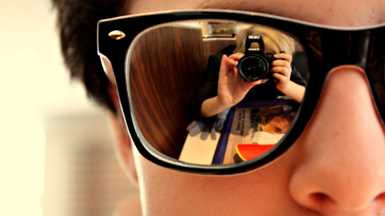 Download wallpaper reflection, <b>glasses</b>, Wallpaper, section style in resolut...