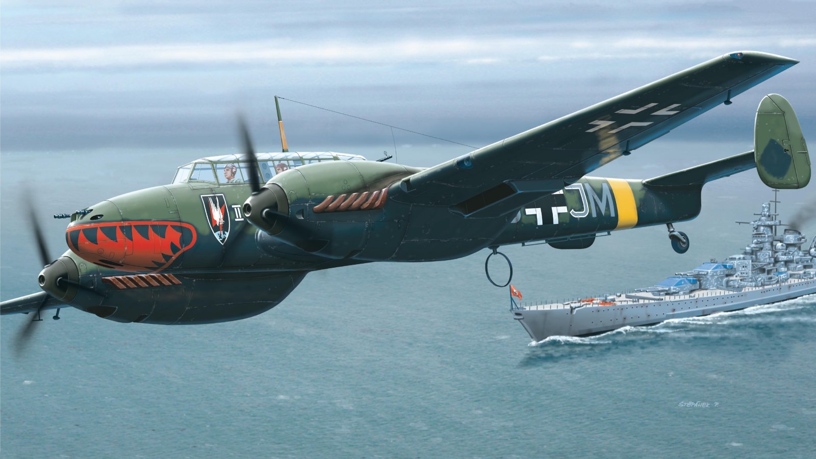 Download wallpaper Germany, Messerschmitt, Air force, Heavy fighter, Bf ...