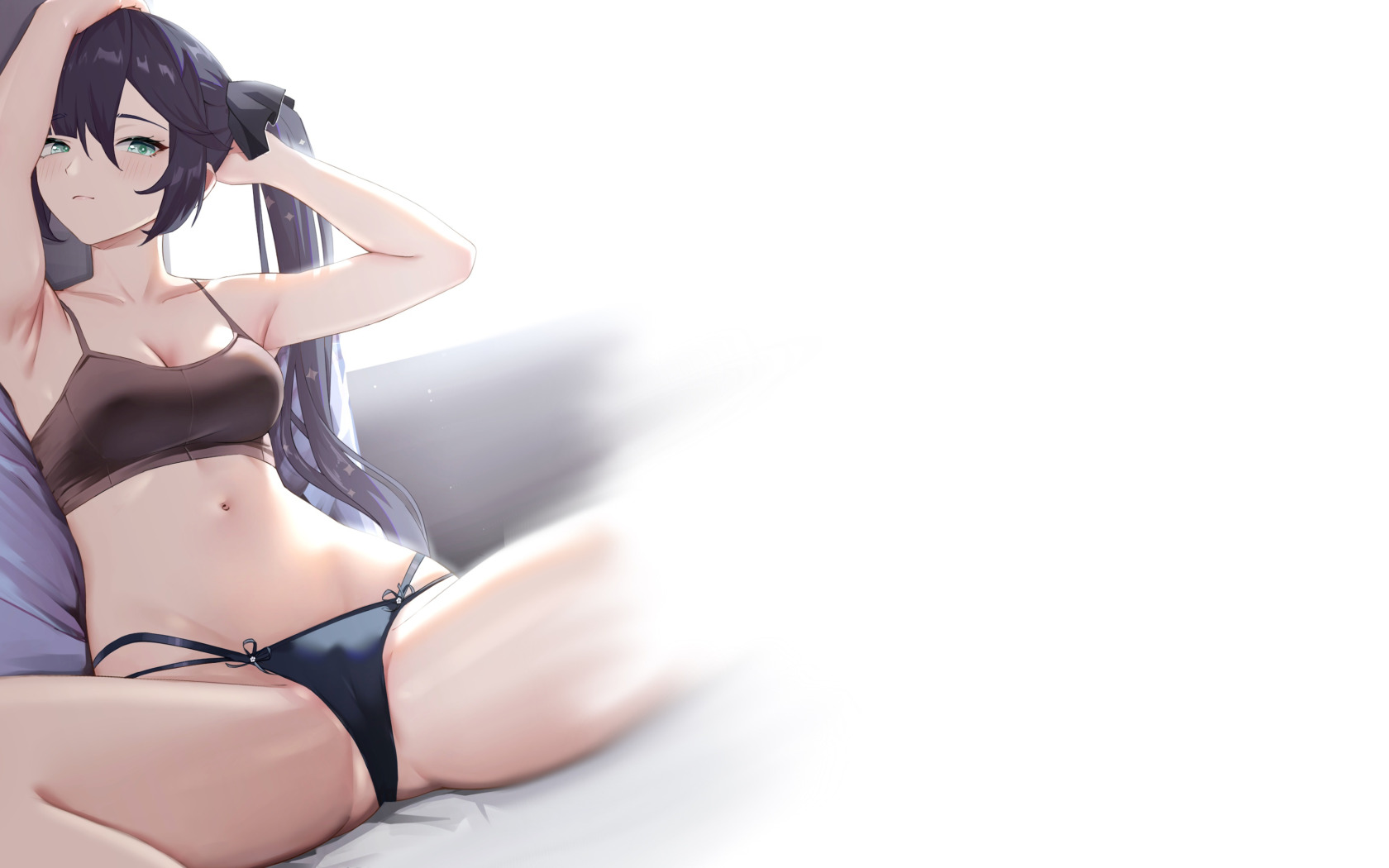 Download wallpaper girl, hot, sexy, bra, panties, anime, babe, armpit,  section shonen in resolution 1680x1050