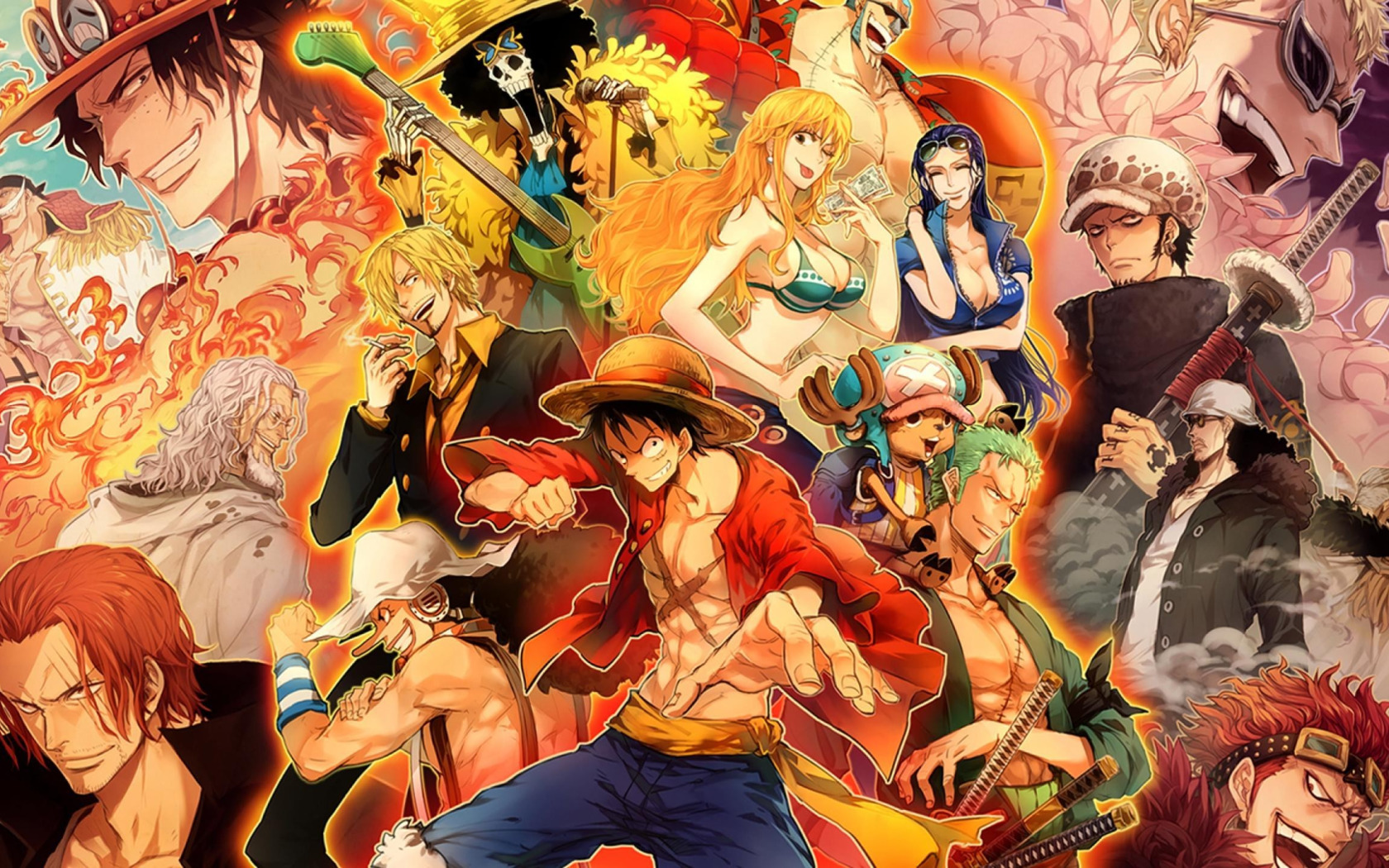 Download wallpaper sake, sword, game, One Piece, canon, sea, pirate,  weapon, section shonen in resolution 1400x1050