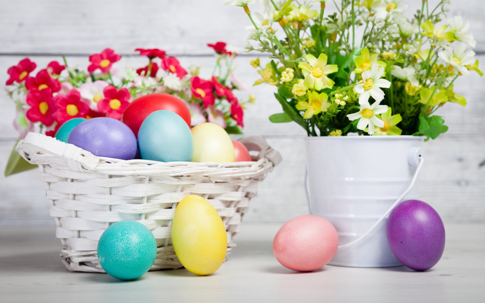 Download wallpaper flowers, holiday, eggs, Easter, section holidays in ...