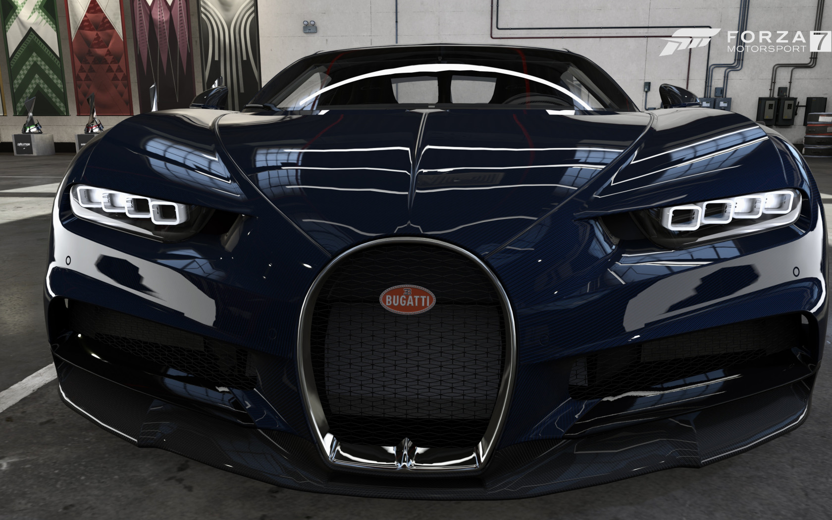 Download wallpaper HDR, Bugatti, Game, Garage, UHD, Chiron, Forza ...