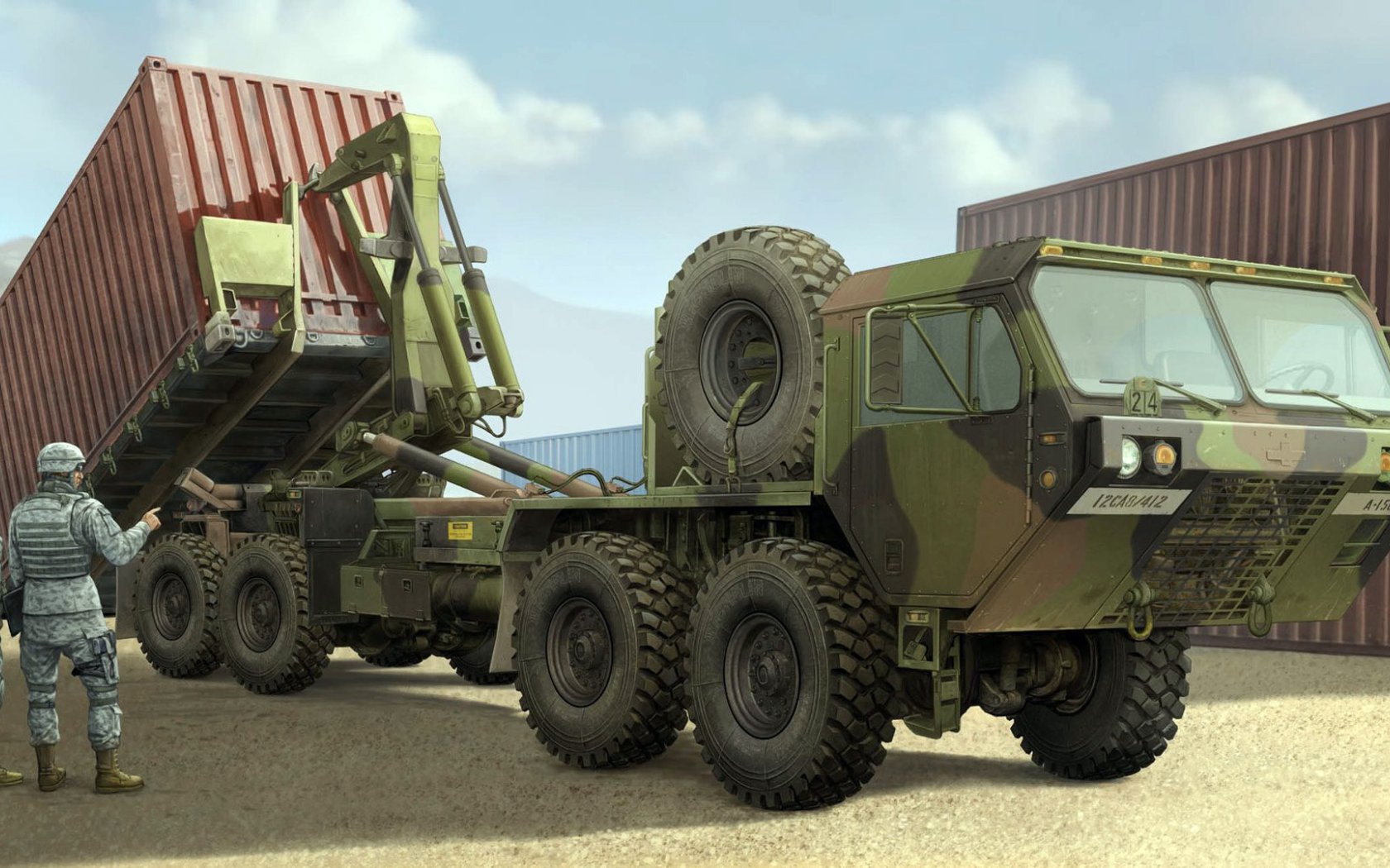 Download wallpaper container, Heavy Expanded Mobility Tactical Truck ...