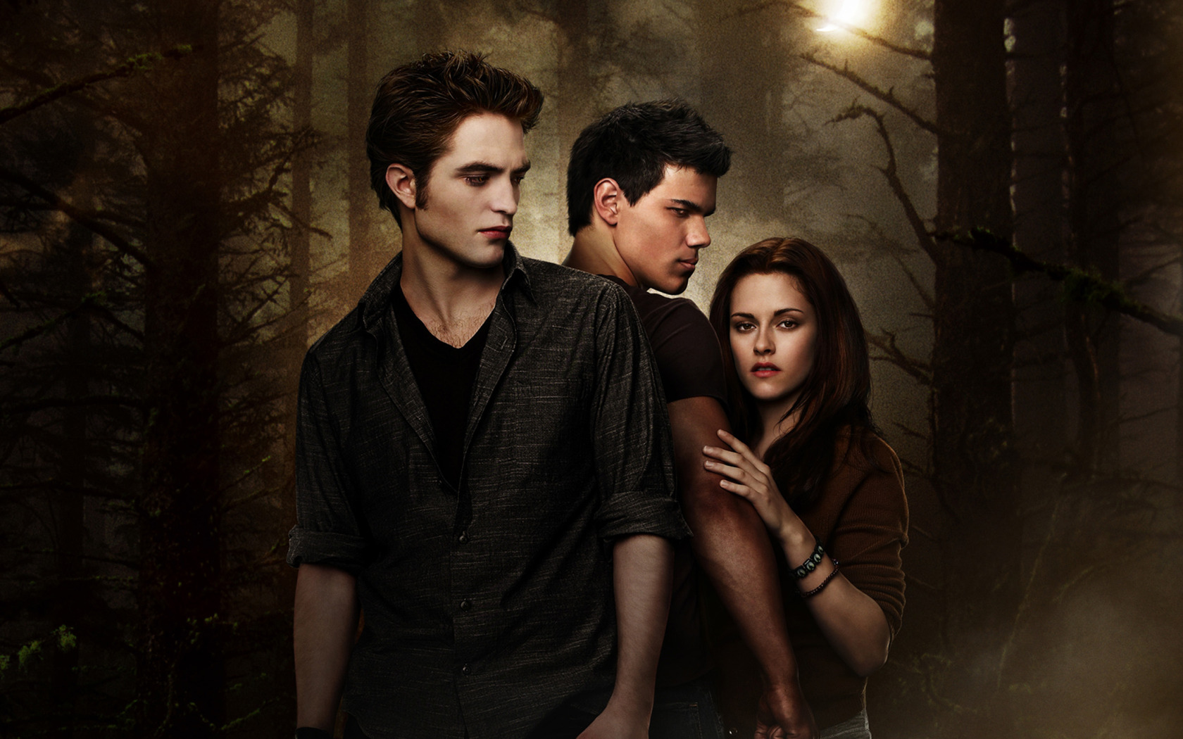 Girl, Light, Moon, Fantasy, Kristen Stewart, Robert Pattinson, Darkness, 20...