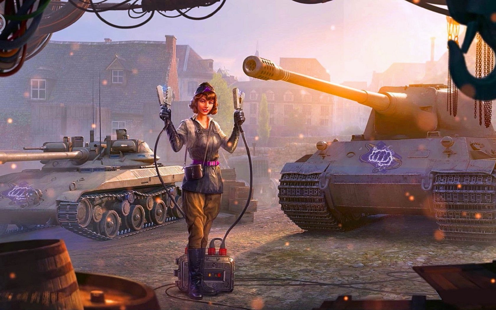Download wallpaper Girl, Smile, Soldiers, Tanks, World of tanks, World ...