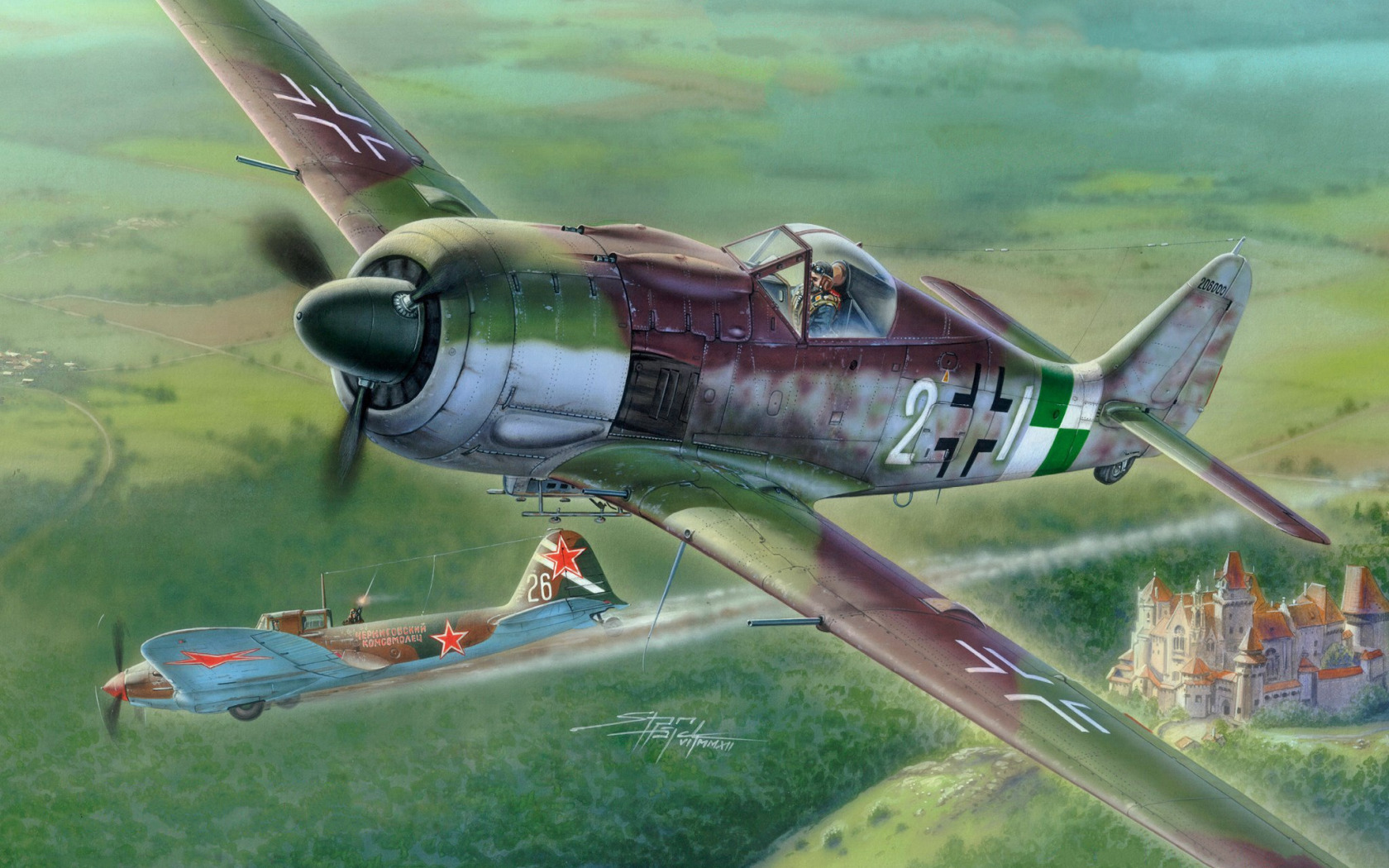 Wallpaper Germany Fighter The Wehrmacht Luftwaffe Focke Wulf High Hot