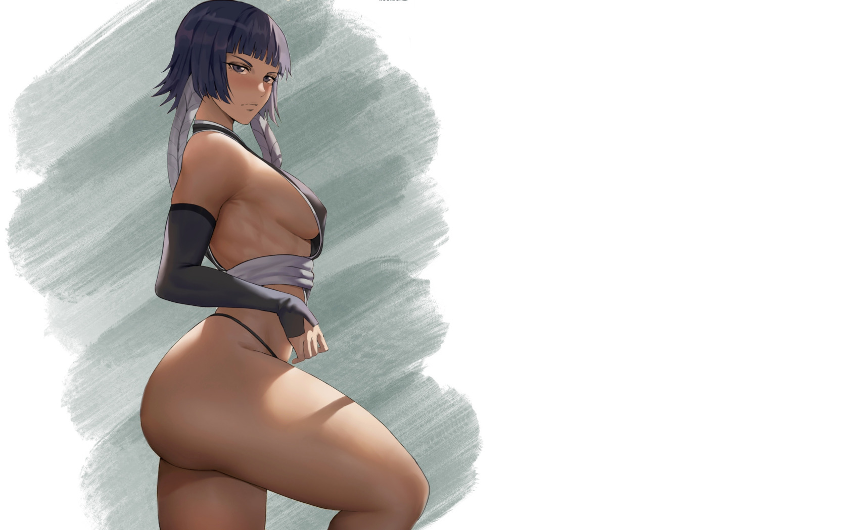 Download wallpaper girl, hot, sexy, side, sexy girl, anime, pretty, babe,  section seinen in resolution 1680x1050