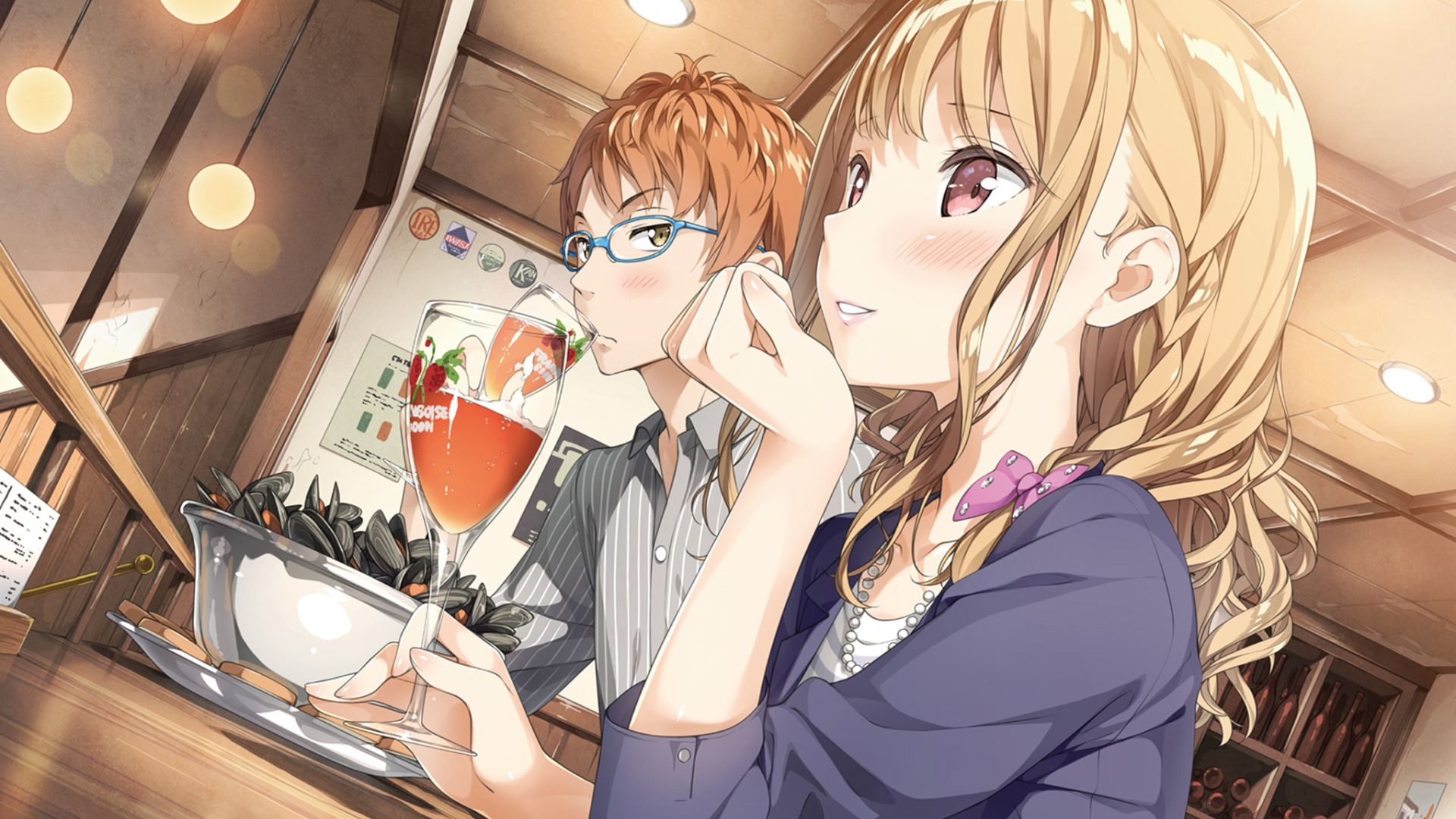 girl, cocktail, guy, mussels, <b>Imouto</b> sae Ireba Ii.