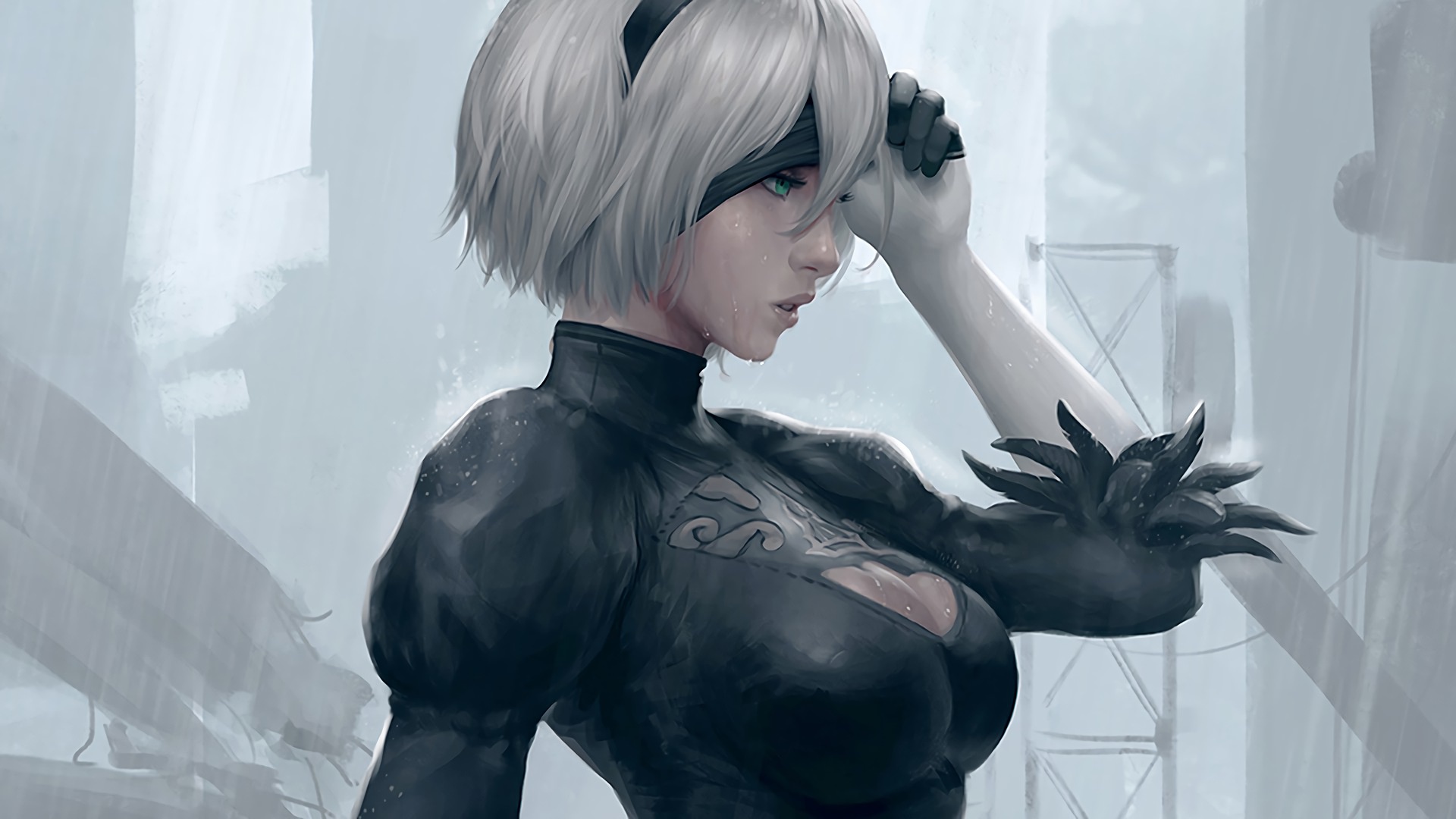 Nier: Automata's 2B digital wallpaper, black dress, NieR, Nier: Automata, 2B  (Nier: Automata) HD wallpaper | Wallpaper Flare