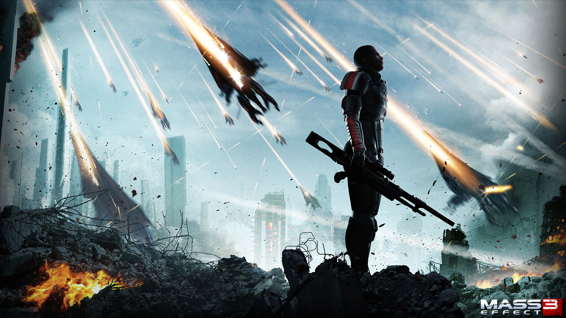 Wallpaper rpg, mass effect 3, the reapers, Shepard for mobile and desktop,  section игры, resolution 1920x1080 - download