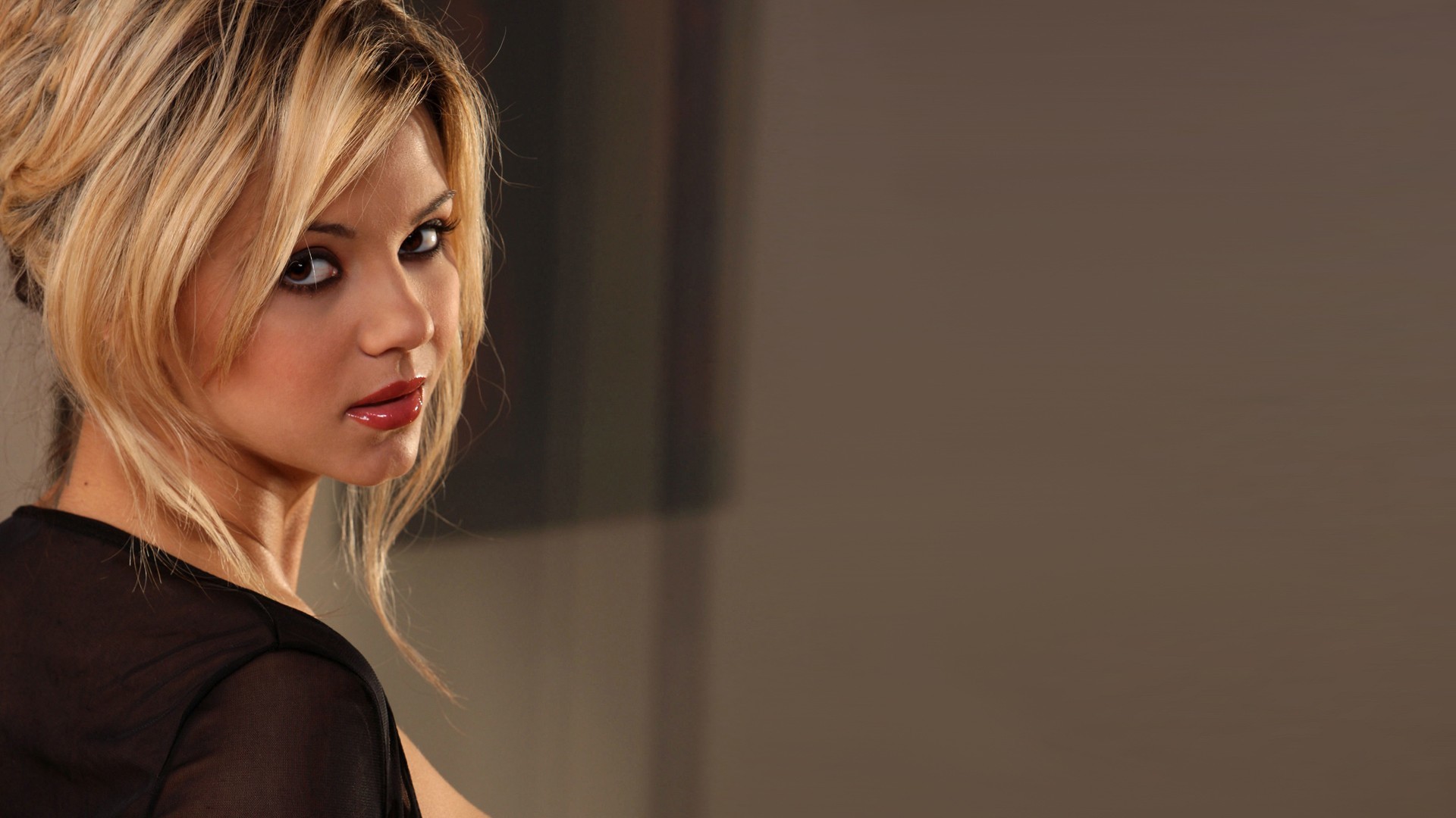 Wallpaper look, face, model, blonde, Ashlynn Brooke for mobile and desktop,  section девушки, resolution 1920x1080 - download