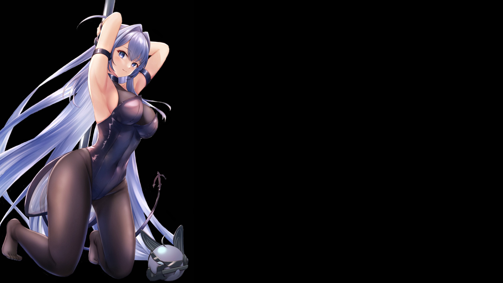 Download wallpaper girl, sexy, Anime, boobs, pretty, breasts, pole, azur  lane, section seinen in resolution 1920x1080