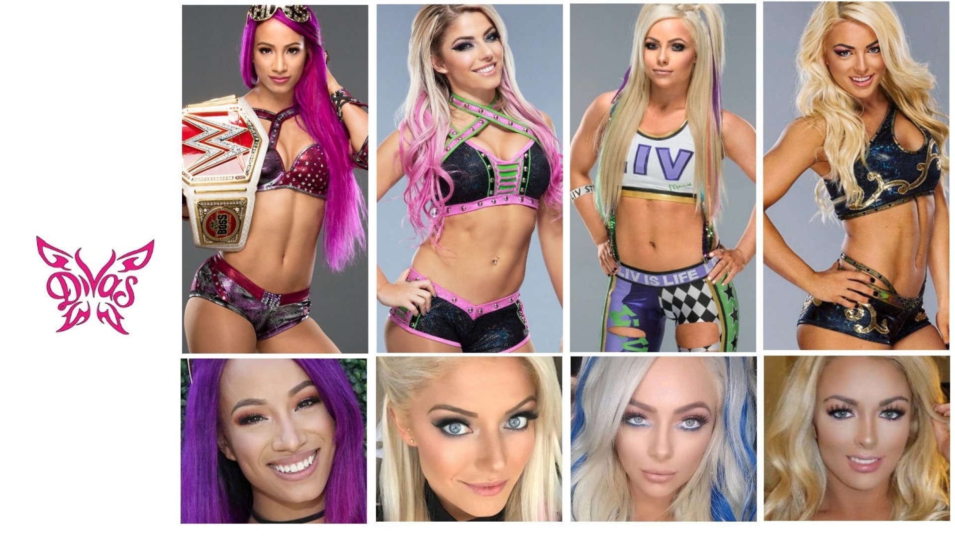 Download wallpaper Wallpaper, WWE, 2019, WWE Divas, section girls in  resolution 1920x1080