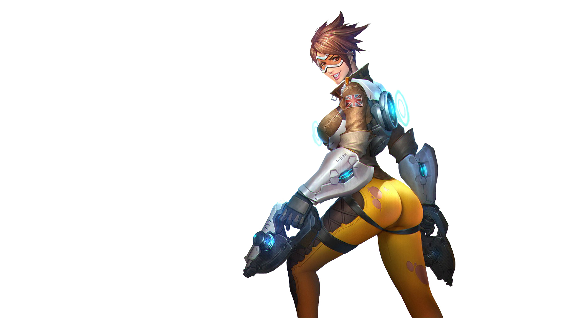 Wallpaper guns, girl, game, ass, chest, straps, tight, tracer for mobile  and desktop, section игры, resolution 1920x1080 - download