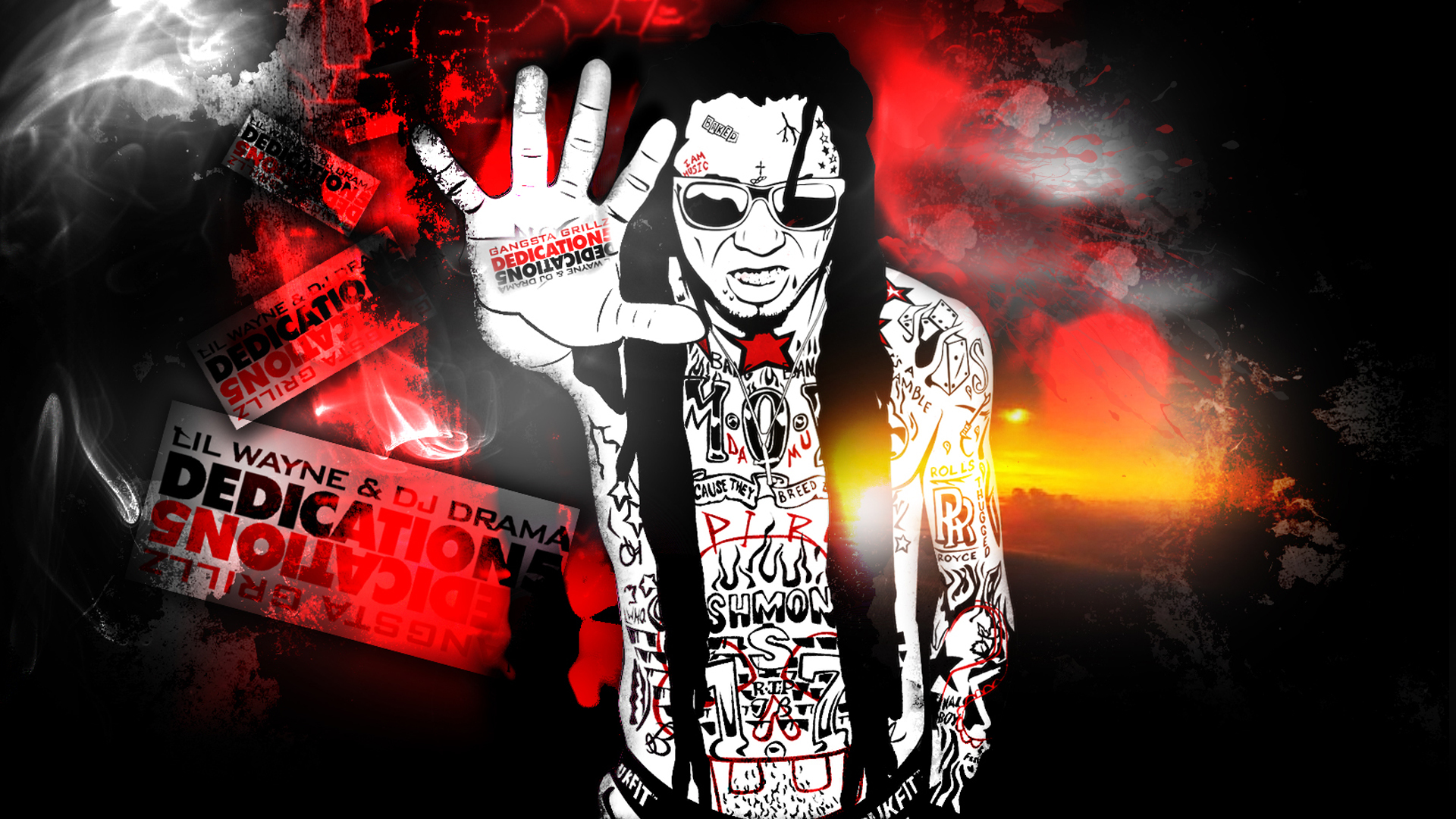 Wallpaper dreadlocks, hip-hop, tatoo, rap, swag, lil wayne for mobile 