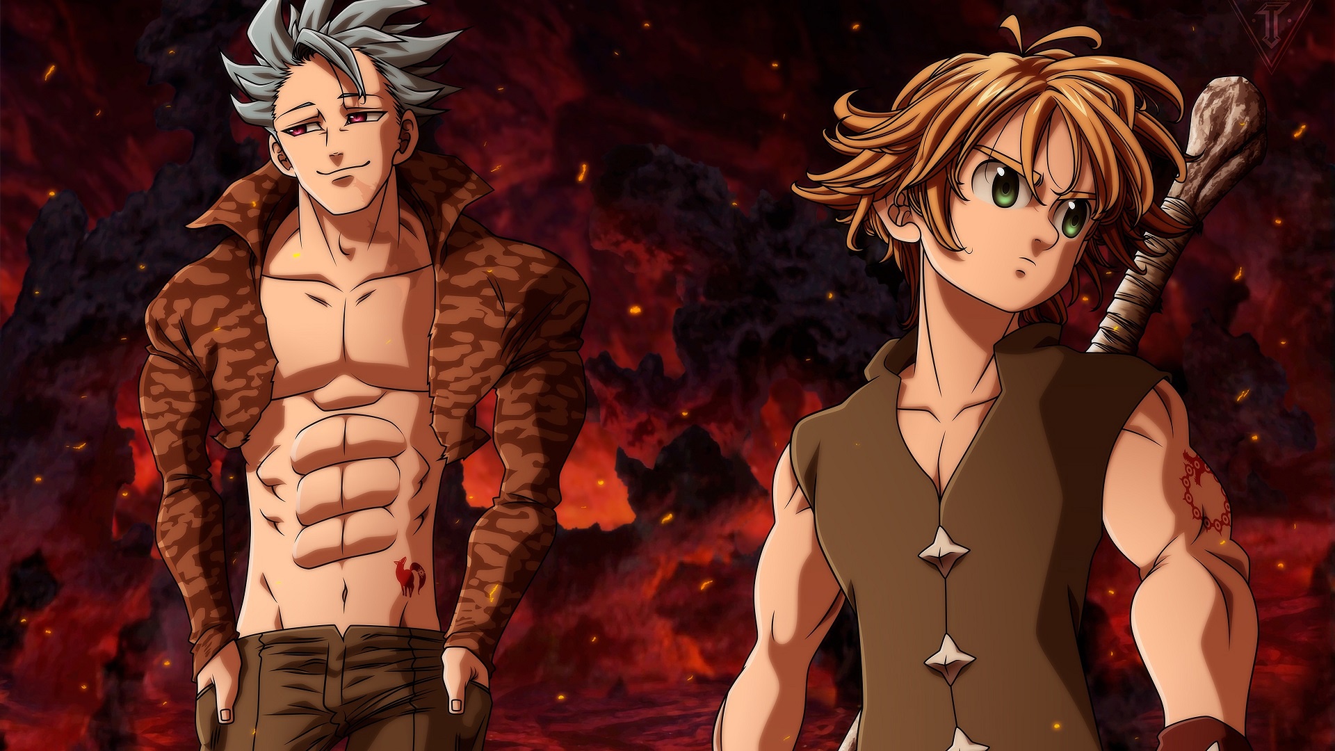 Download wallpaper Nanatsu no Taizai, The seven deadly sins, Ban, Melides,  section shonen in resolution 1920x1080