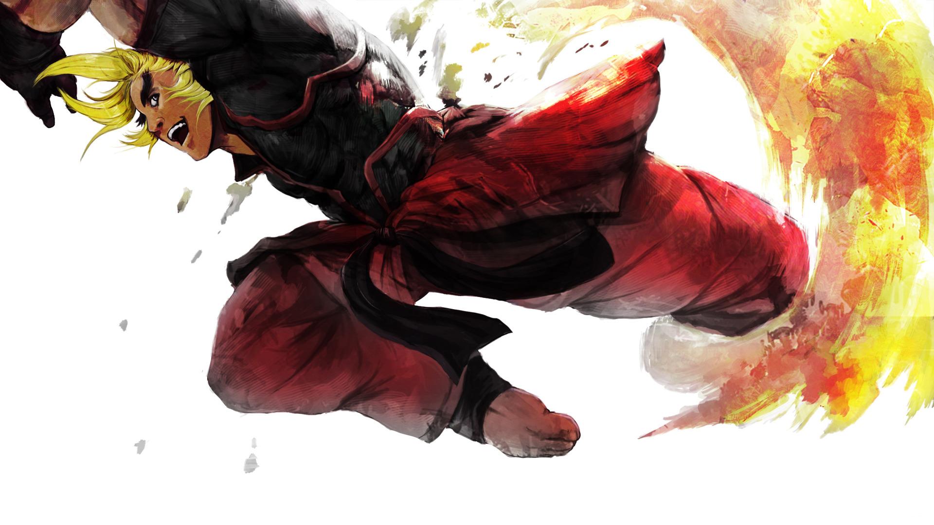 Download wallpaper art, guy, fighter, blonde, street fighter, capcom, ken  masters, section games in resolution 1920x1080