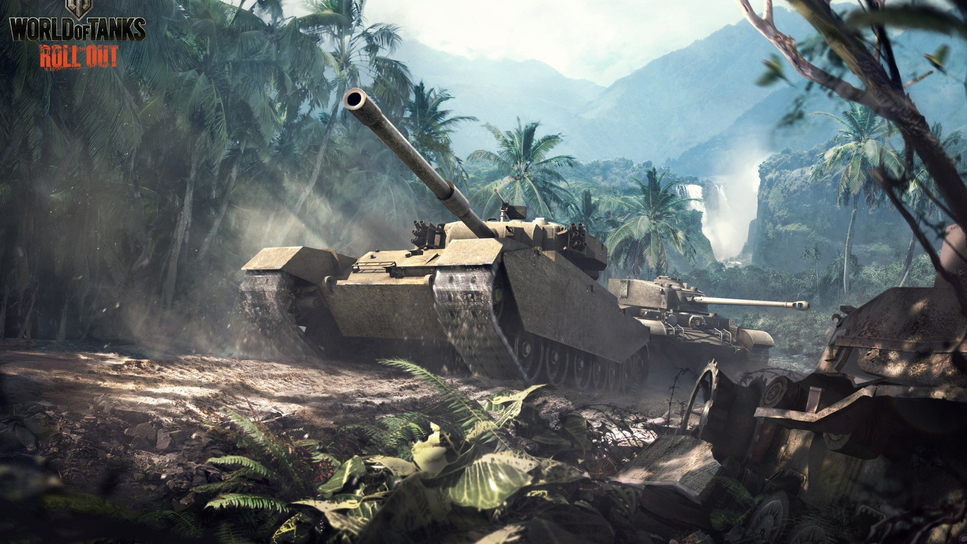 Download wallpaper jungle, art, tank, UK, tanks, world of tanks, wot ...