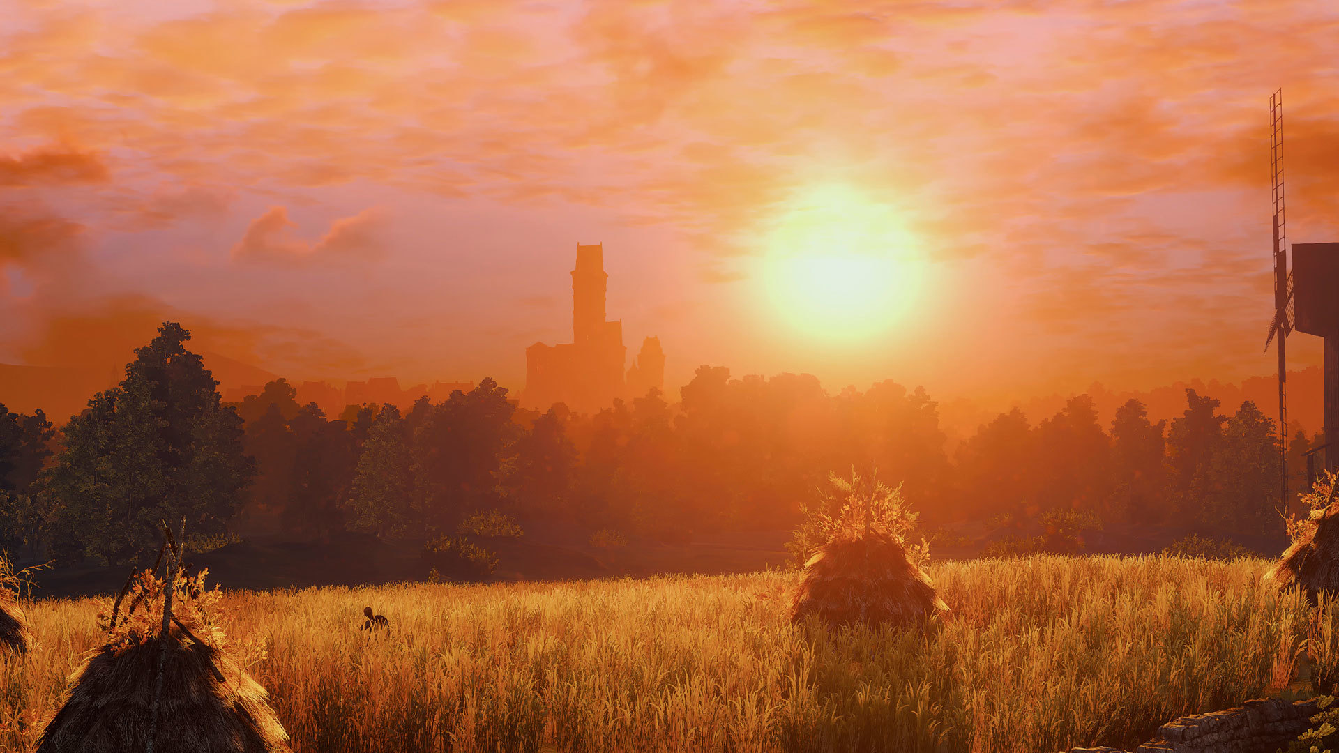 Ведьмак 3 лес 4к. Ведьмак 3 рассвет. Ведьмак 3 природа. Белый сад ведьмак 3 пейзаж. Ведьмак 3 закат.