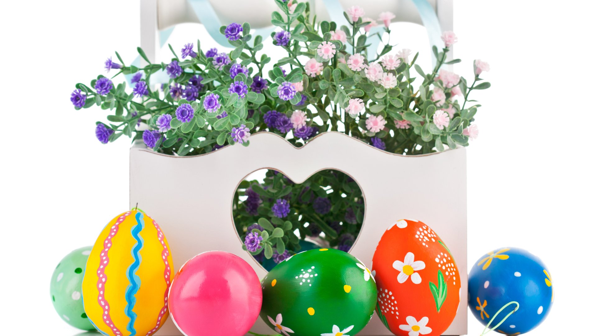 Download wallpaper flowers, eggs, Easter, section holidays in ...