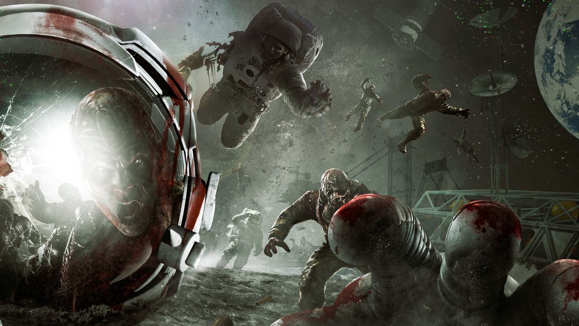 Wallpaper space, stars, earth, the moon, station, zombies, astronauts, Call  of Duty for mobile and desktop, section игры, resolution 1920x1080 -  download