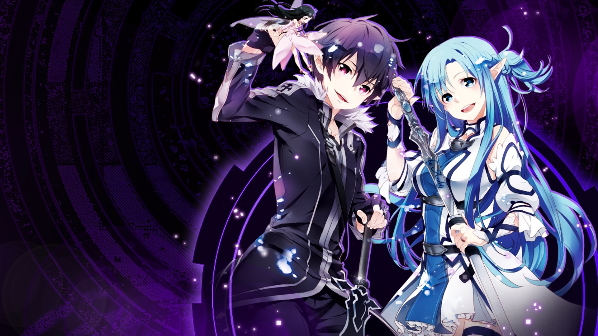 Download Wallpaper Look, Anime, Art, Guy, Sword Art Online, Sword.