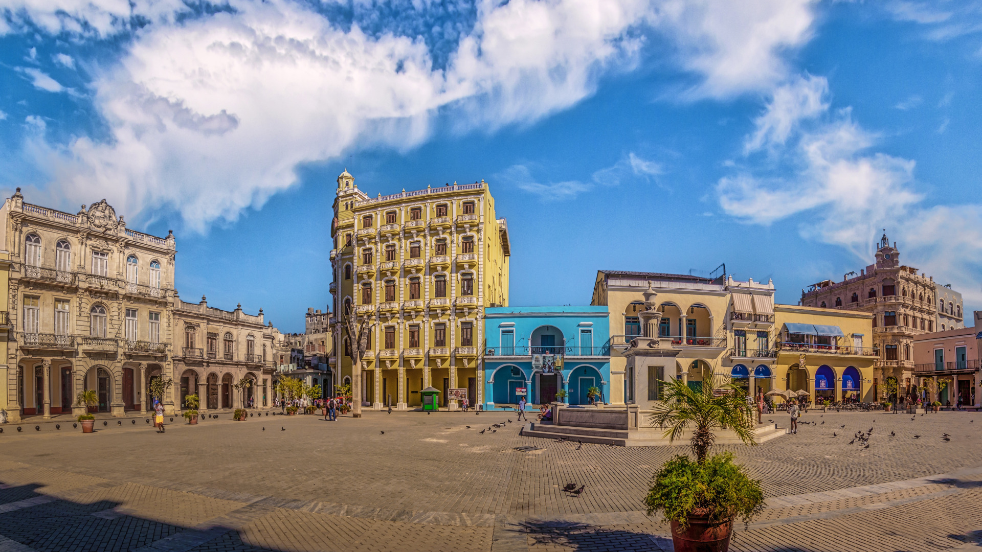 Download wallpaper area, Cuba, Havana, section city in resolution 1920x1080