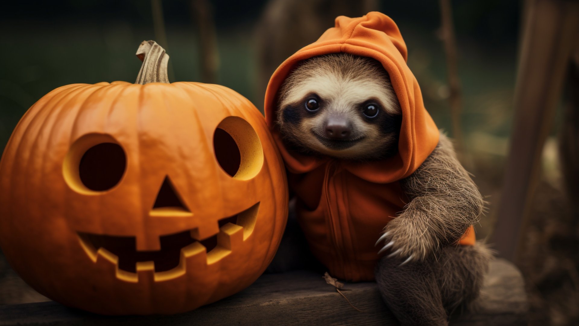Download wallpaper autumn, nature, holiday, hood, pumpkin, Halloween ...