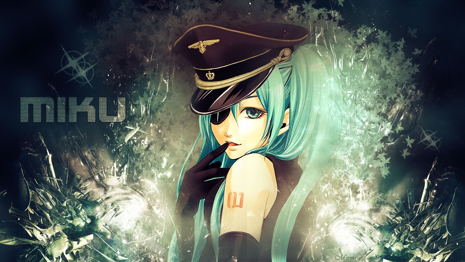 Wallpaper girl, anime, Hatsune Miku, Vocaloid for mobile and desktop,  section арт, resolution 1920x1080 - download