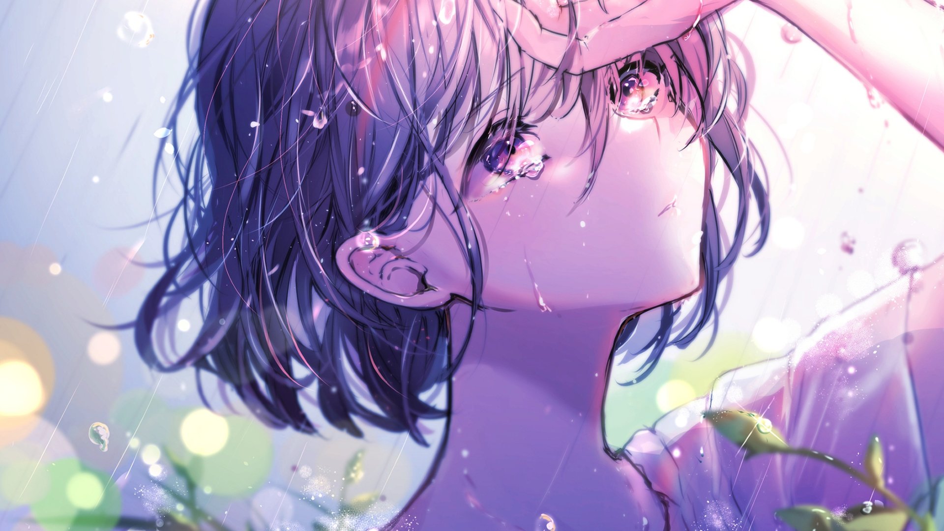 Download wallpaper sadness, girl, tears, section art in resolution ...