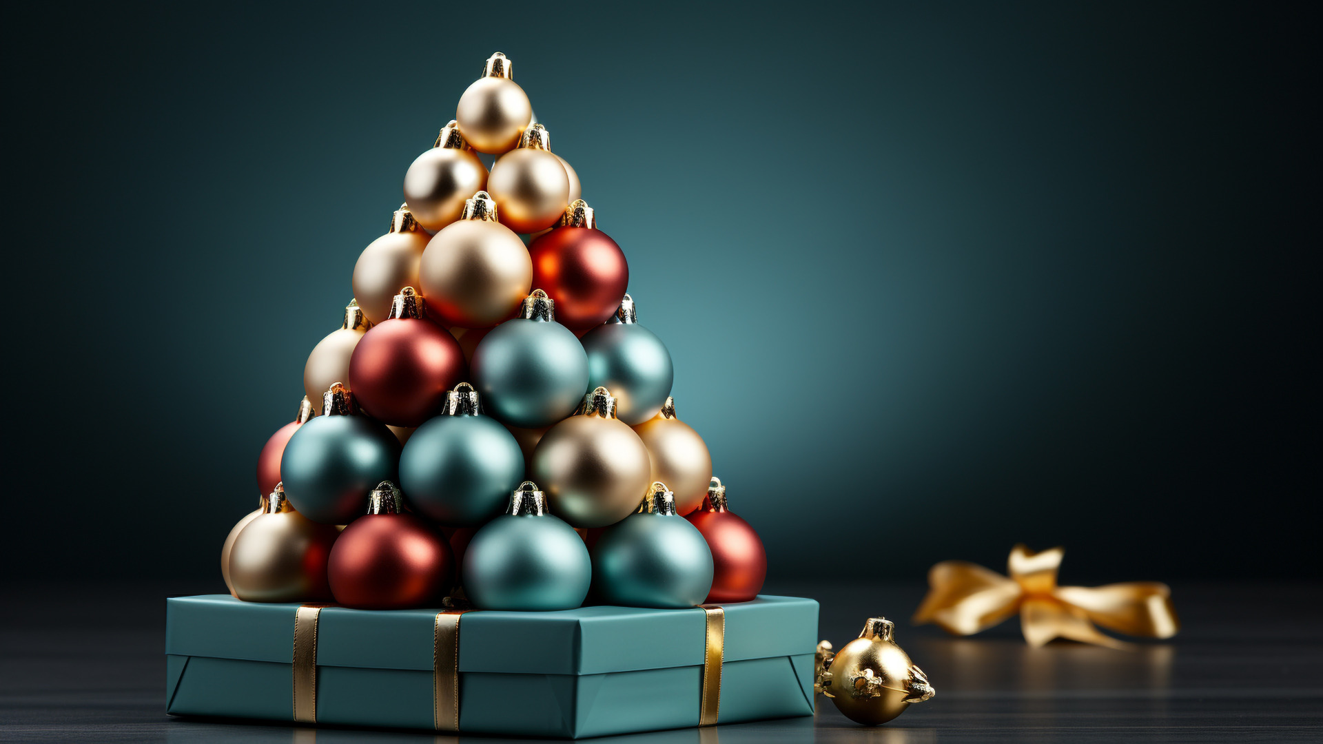 Download wallpaper decoration, balls, tree, New Year, Christmas, gifts ...