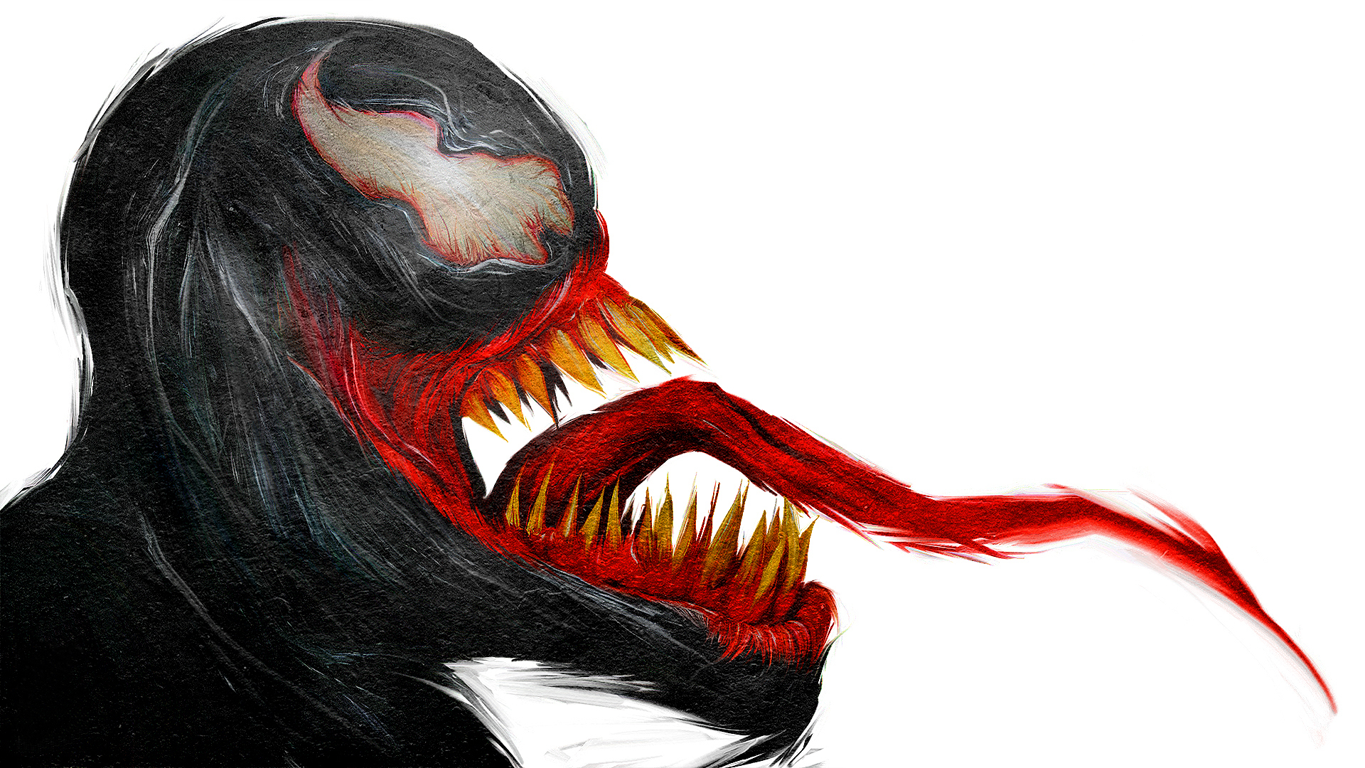 Download wallpaper language, Venom, Eddie Brock, symbiote, section ...