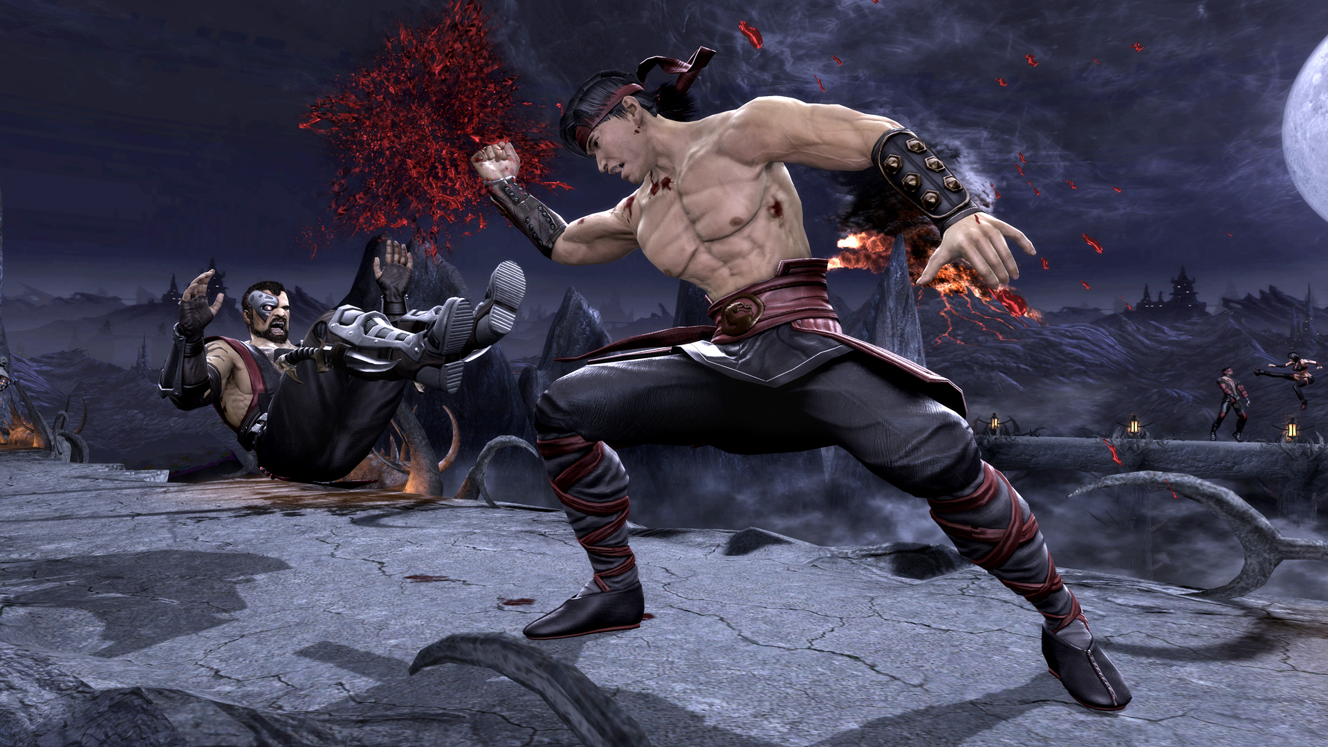 Download Kano Unleashes His Power in Mortal Kombat Wallpaper | Wallpapers .com
