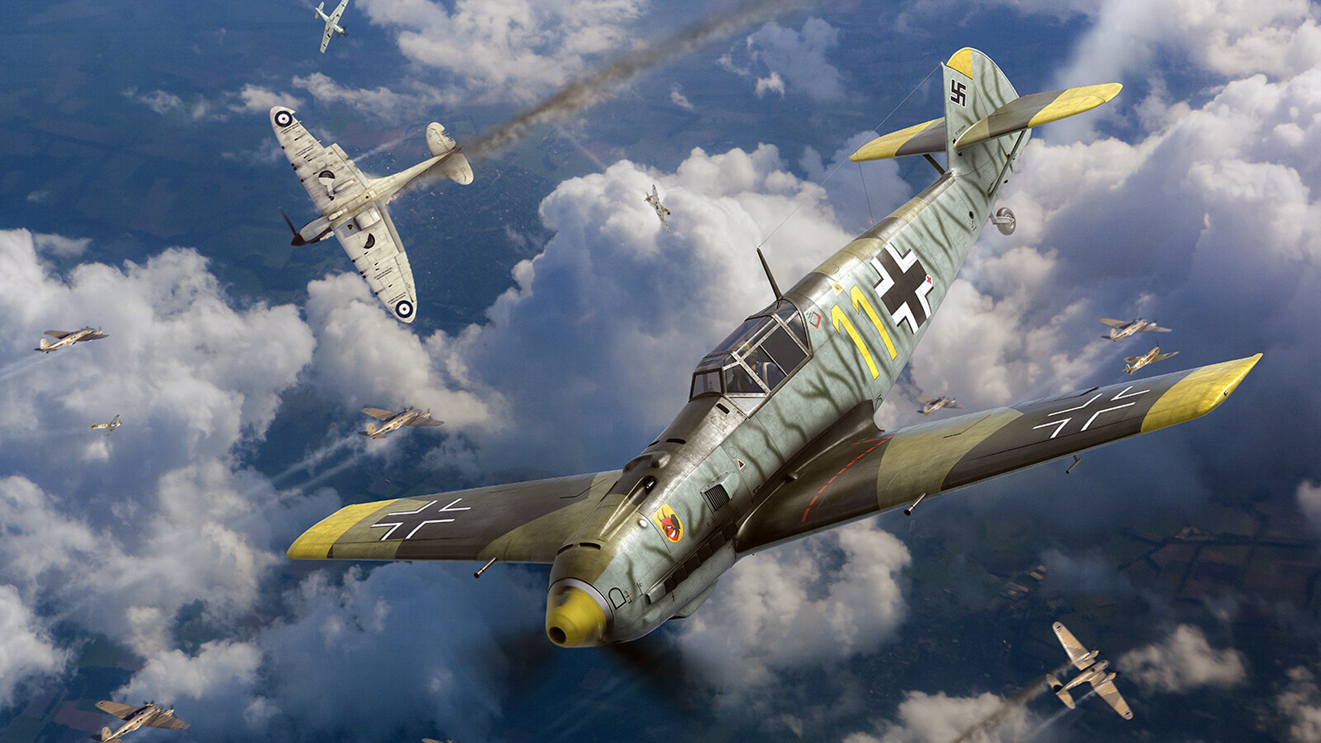 Messerschmitt Bf 109 HD, Luftwaffe, HD Wallpaper | Rare Gallery