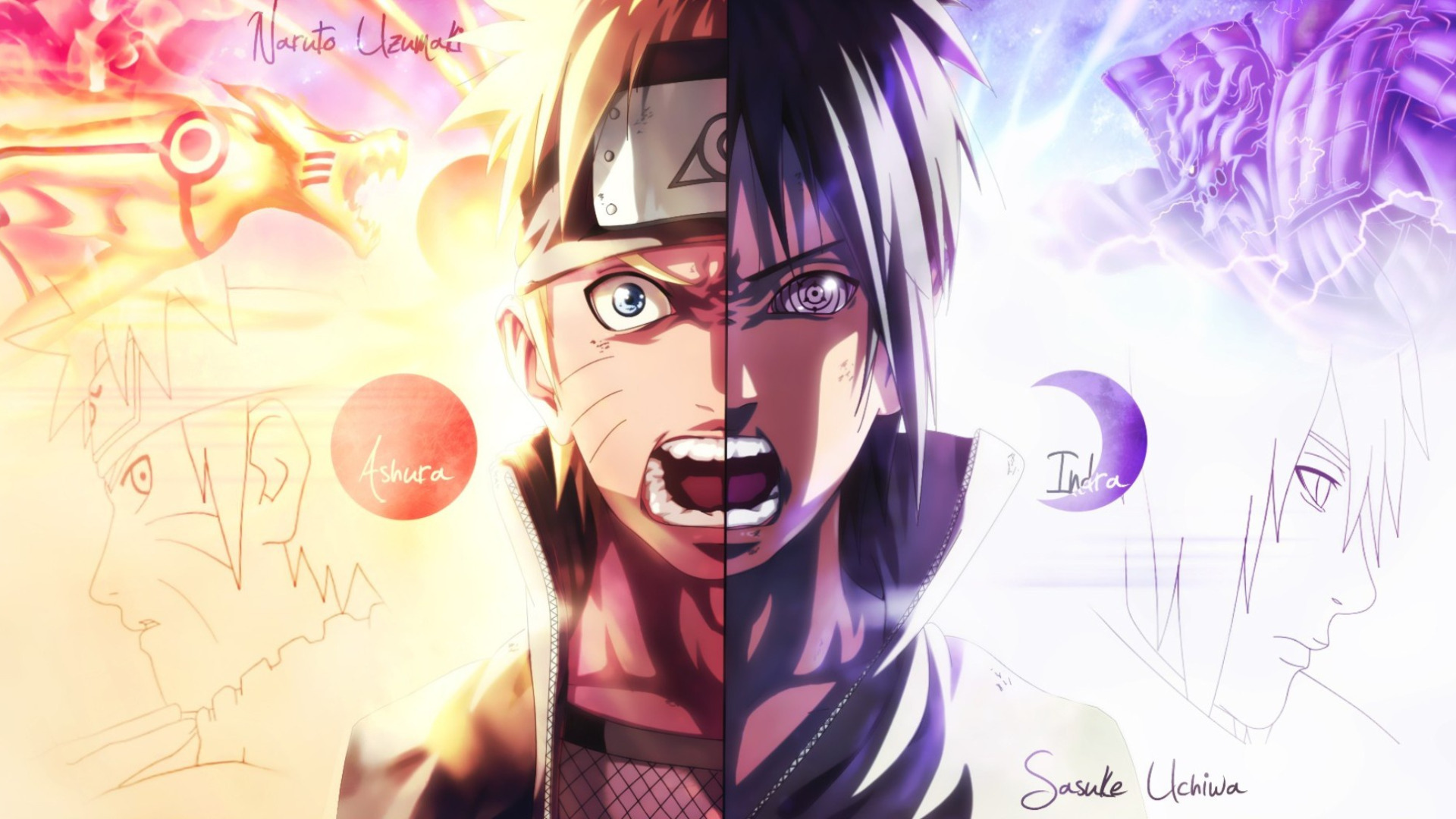 Download wallpaper anime, art, Sasuke, Naruto, Naruto, section other in  resolution 1920x1080