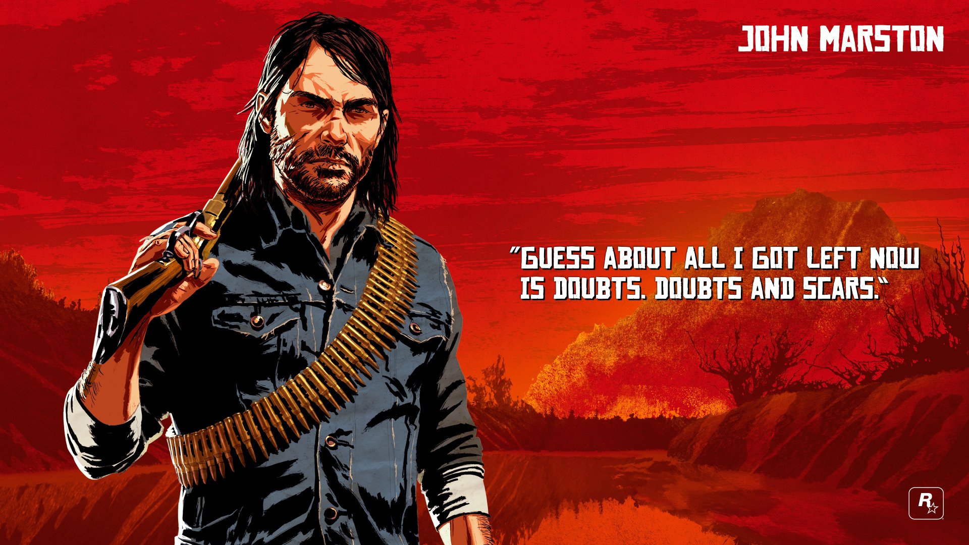 Download wallpaper art, John Marston, Red Dead Redemption 2, Red Dead ...