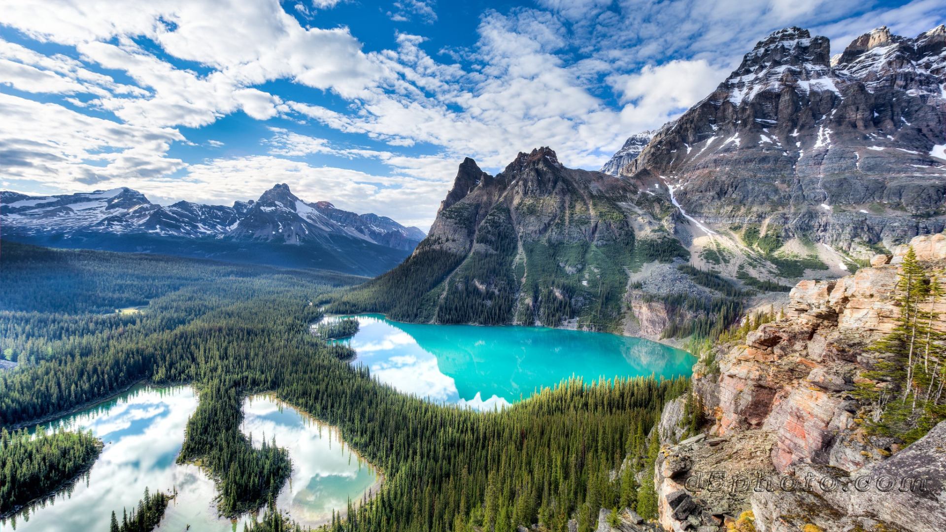 Download wallpaper forest, mountains, nature, lake, rocks, Canada, Yoho ...