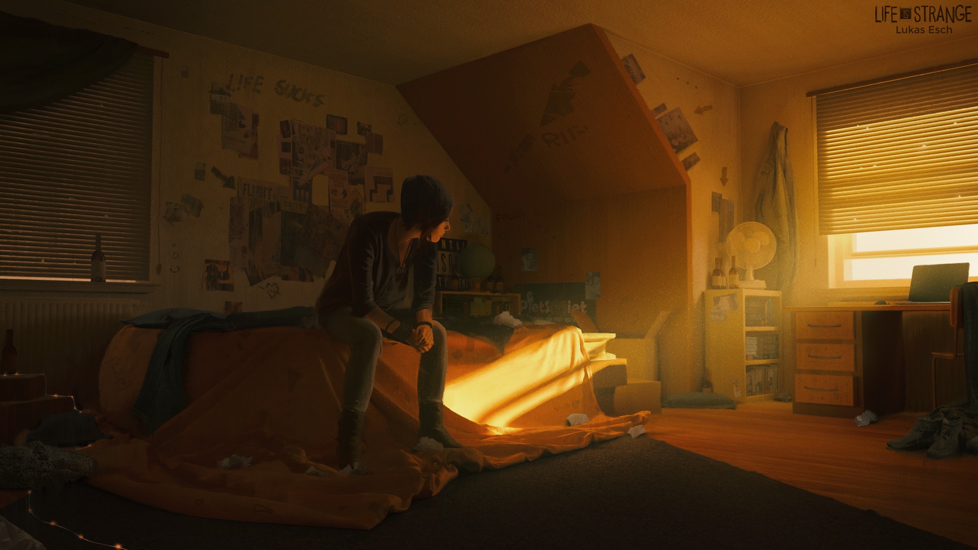 Download wallpaper girl, room, the game, Room, Chloe, Life is strange,  section games in resolution 1920x1080