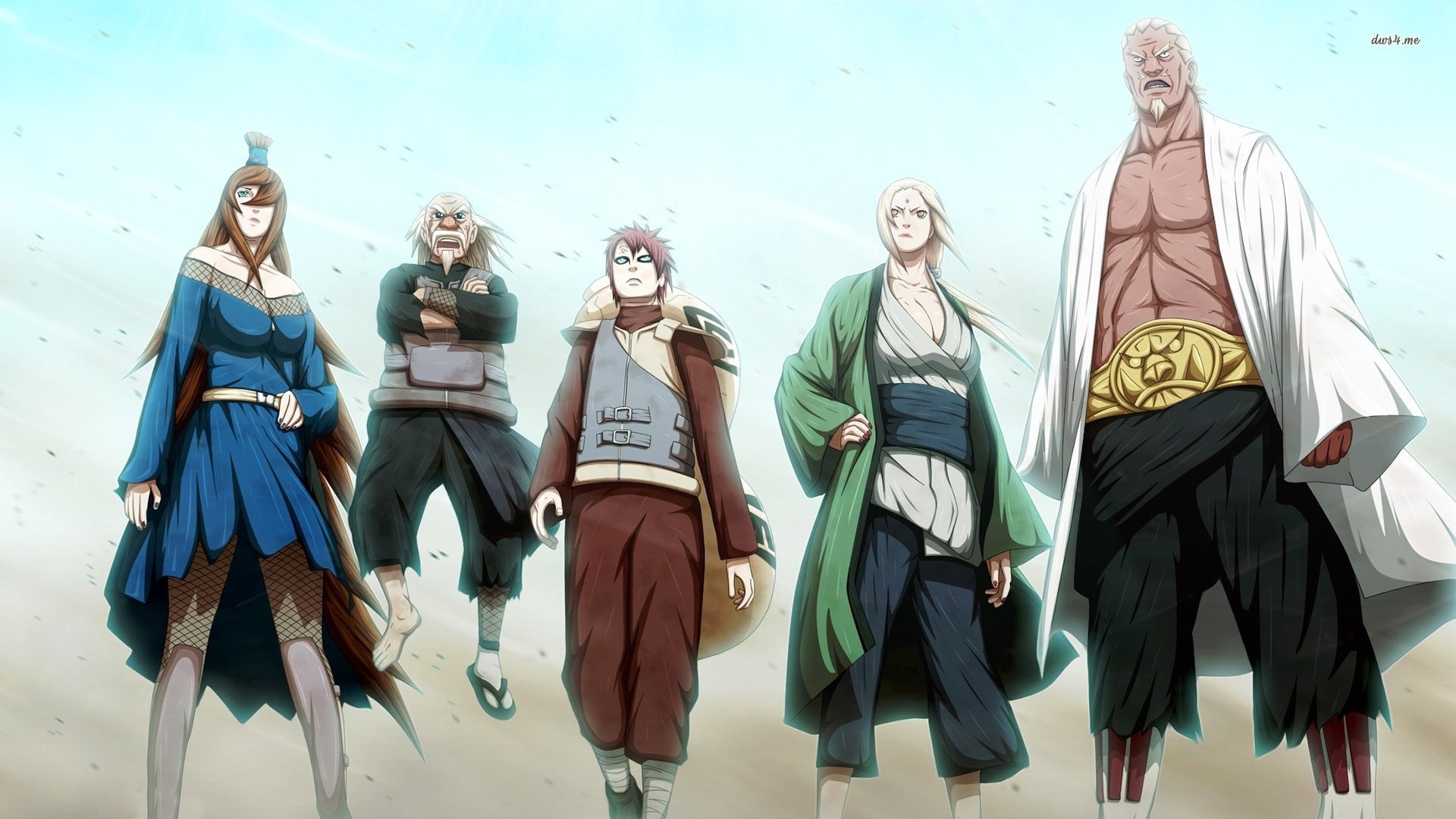 Wallpaper Anime, naruto, 5 kage for mobile and desktop, section аниме,  resolution 1920x1080 - download