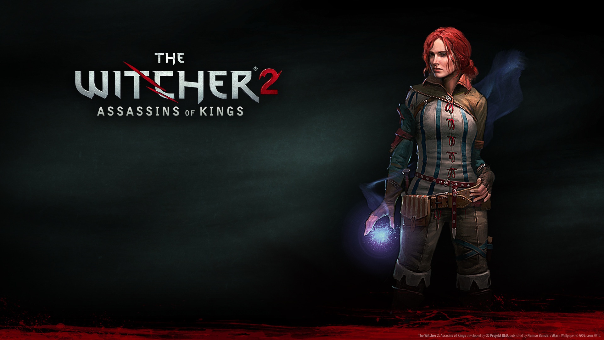 Download wallpaper the enchantress, Triss Merigold, The Witcher 2:  assassins of kings, section games in resolution 1920x1080