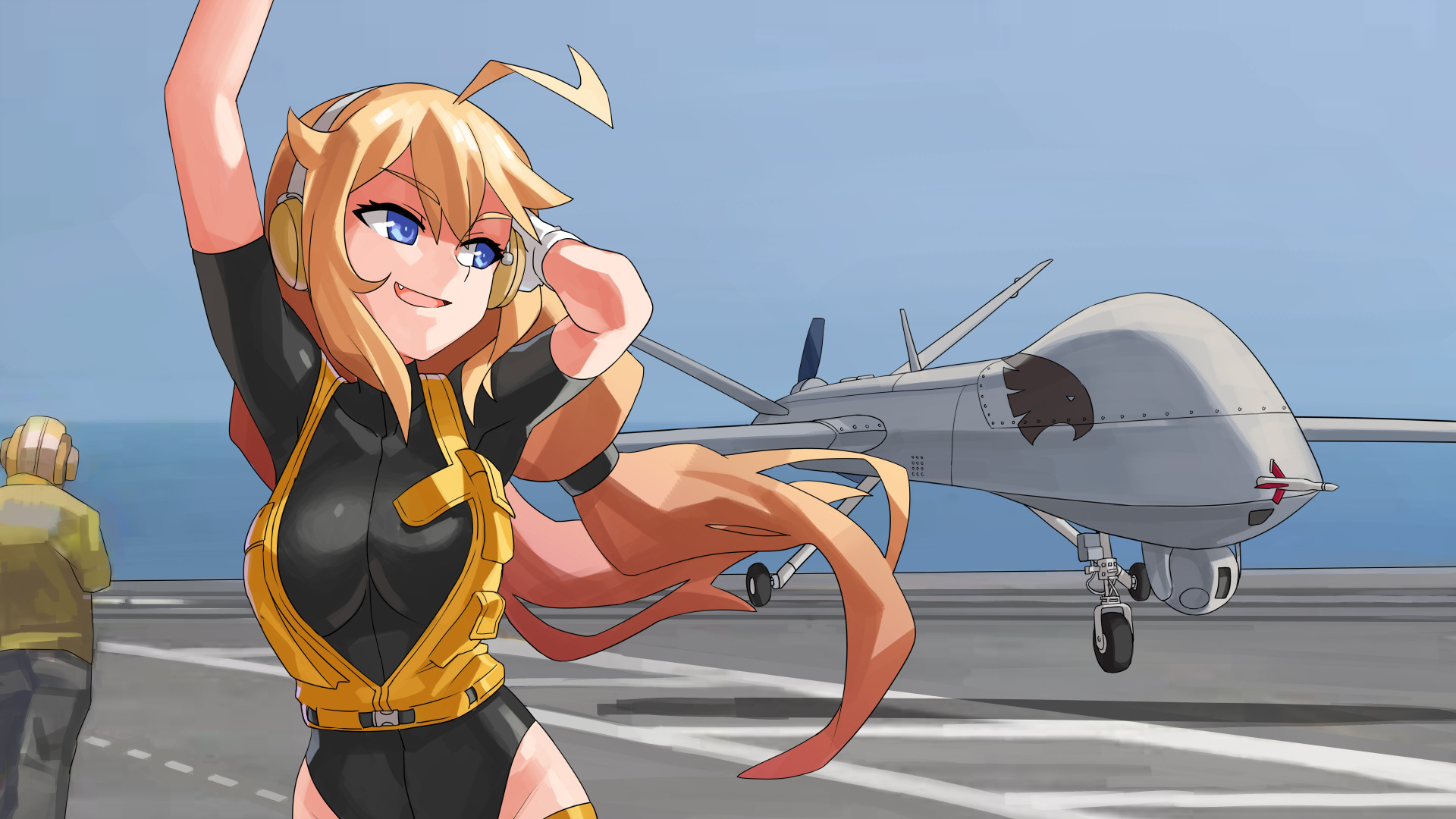 Wallpaper | Anime | photo | picture | clouds, Fighter, aviation, the sky