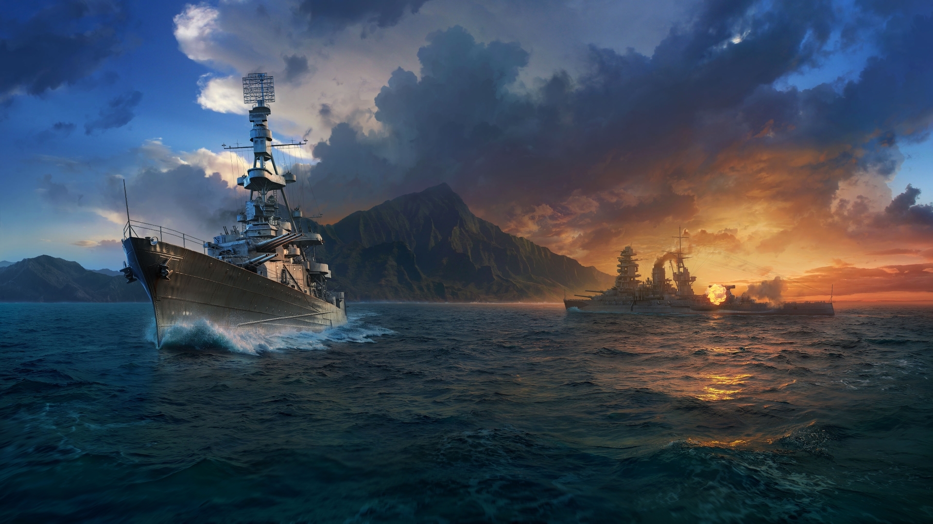 Download wallpaper Wargaming Net, WoWS, World of Warships, The World Of  Ships, section games in resolution 1920x1080