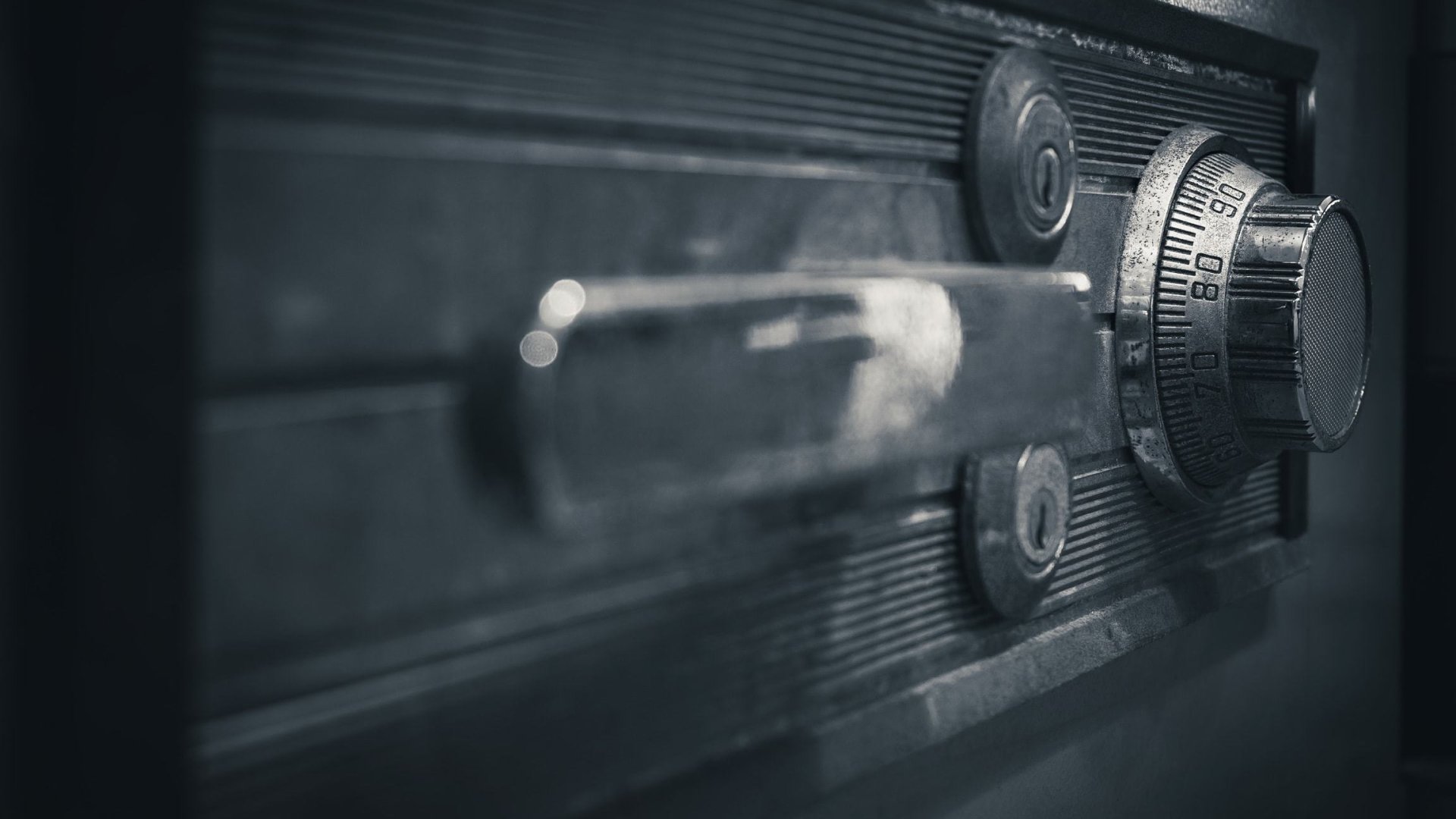 Download wallpaper black and white, Combination, safe, lock, section ...