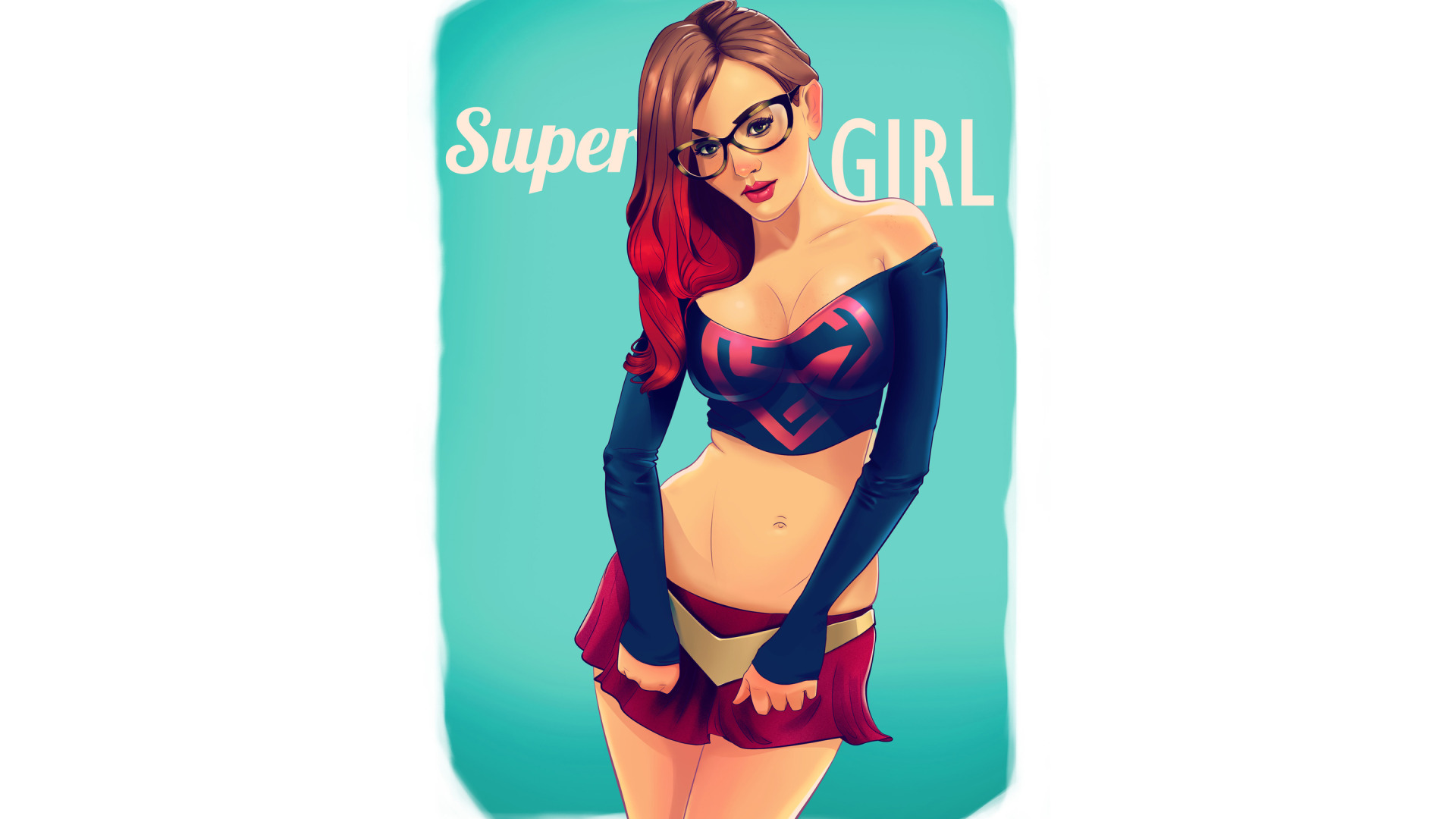 Download Wallpaper Art Comics Dc Universe Super Girl Section Minimalism In Resolution 1920x1080 1081