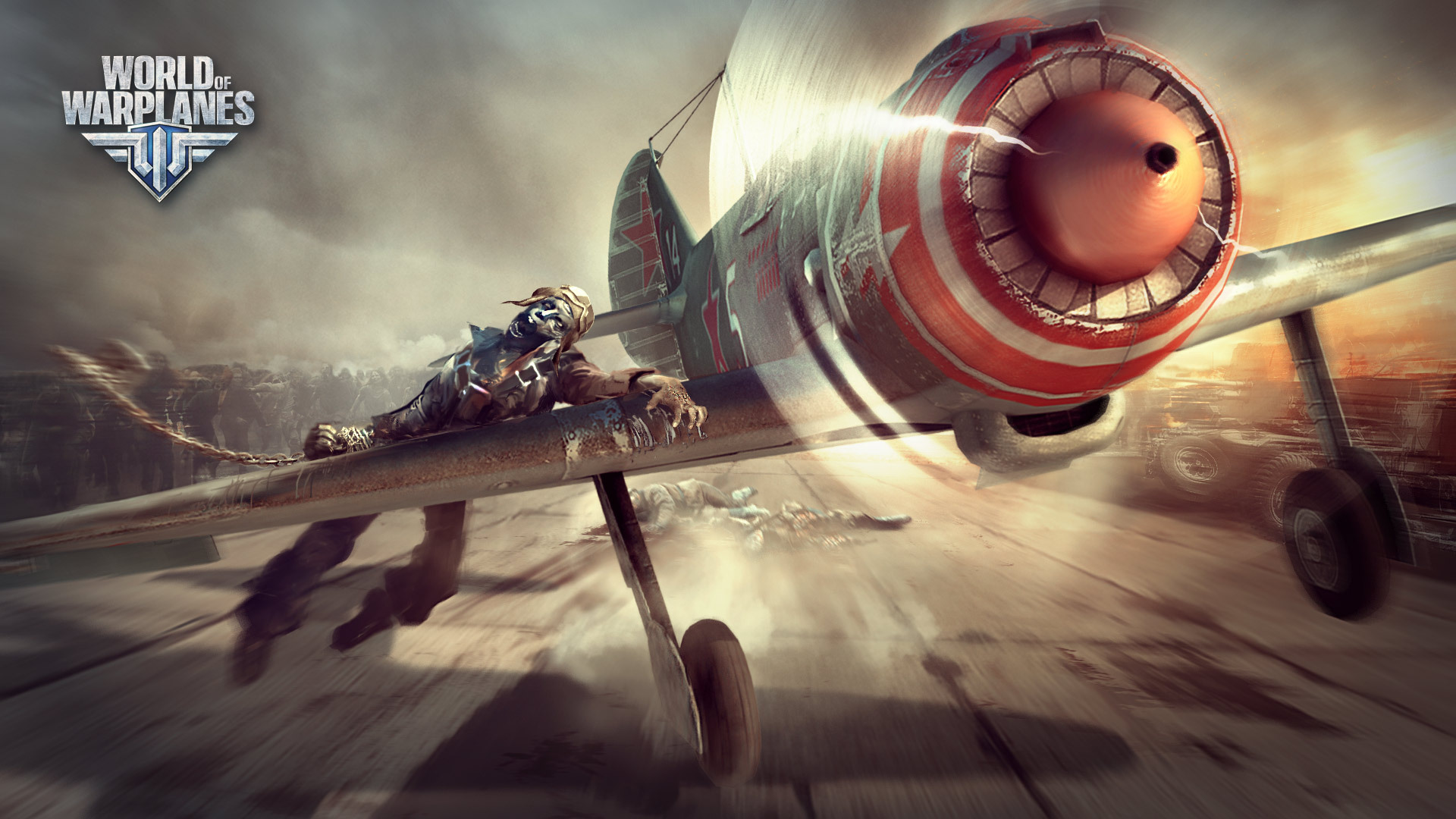 Wallpaper Zombies, Technique, The plane, Wargaming Net, World of Warplanes,  World Of Aircraft, WoWP for mobile and desktop, section игры, resolution  1920x1080 - download