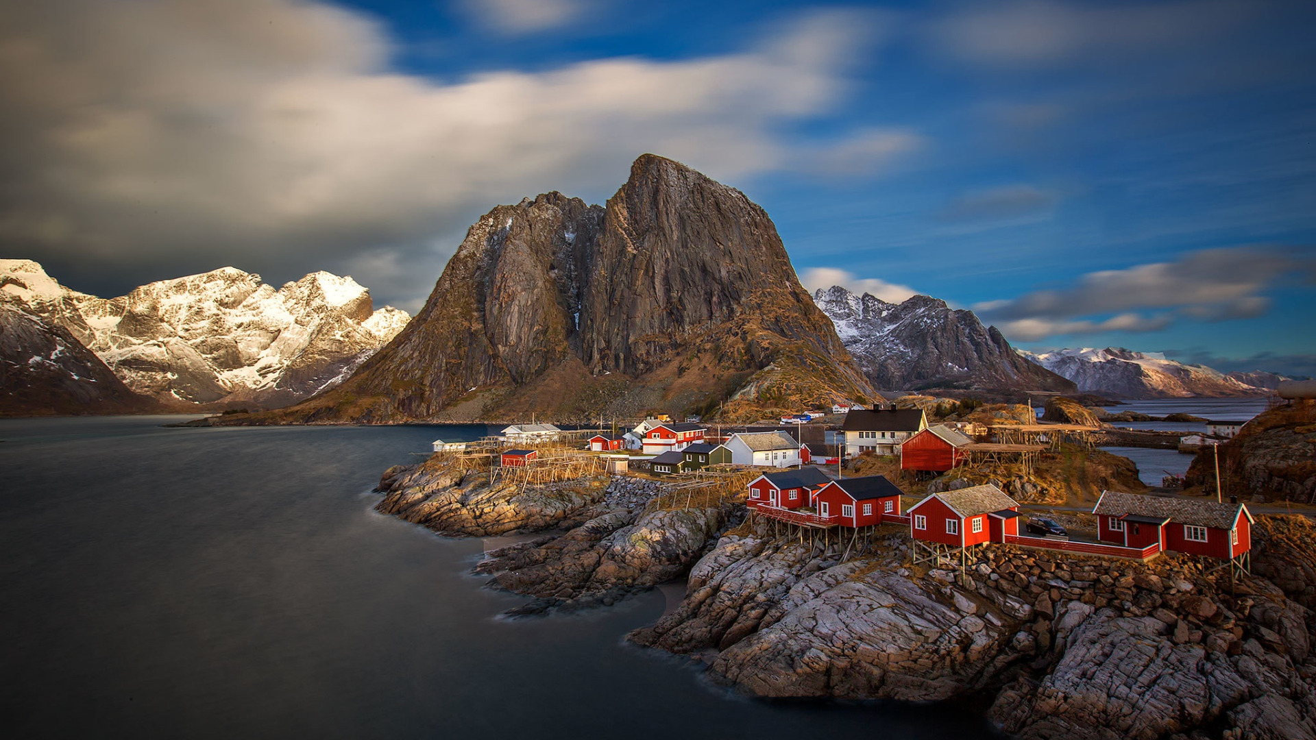 Download wallpaper sea, home, Norway, Hamnøy, section landscapes in ...