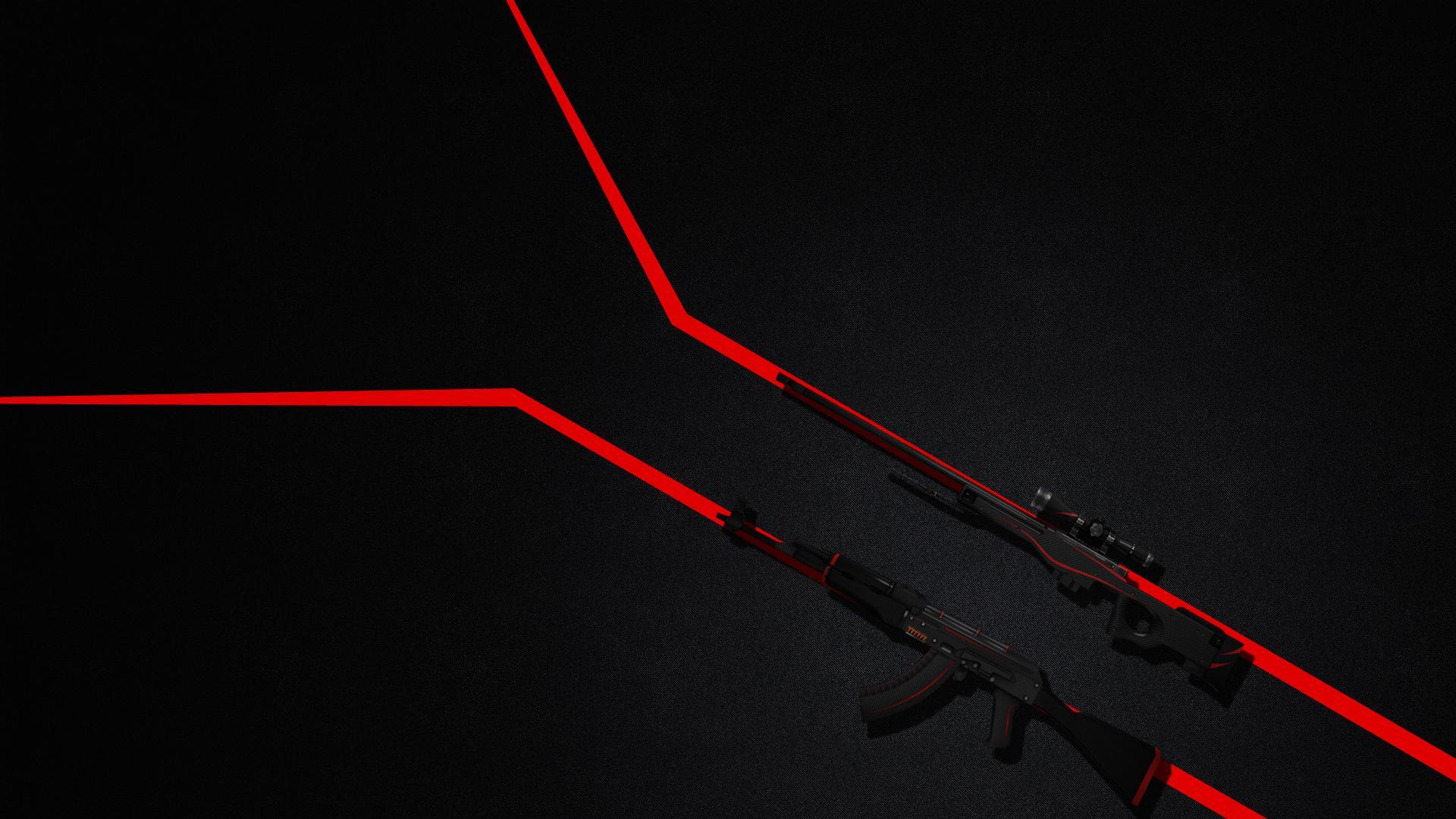 Download wallpaper Art, AK-47, Game, Weapons, Sci-Fi, CS:GO, AWP, Redline,  section games in resolution 800x480