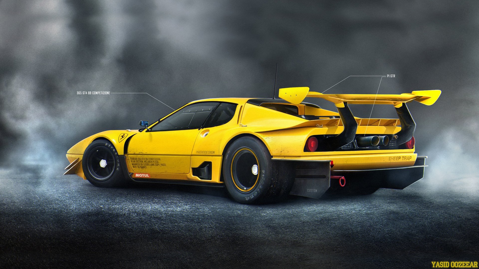 ホビー・楽器・アート Ferrari365GT4BB YELLOW Ferrari365GT4BB YELLOW（Wallpaper Figure, Yellow, Machine