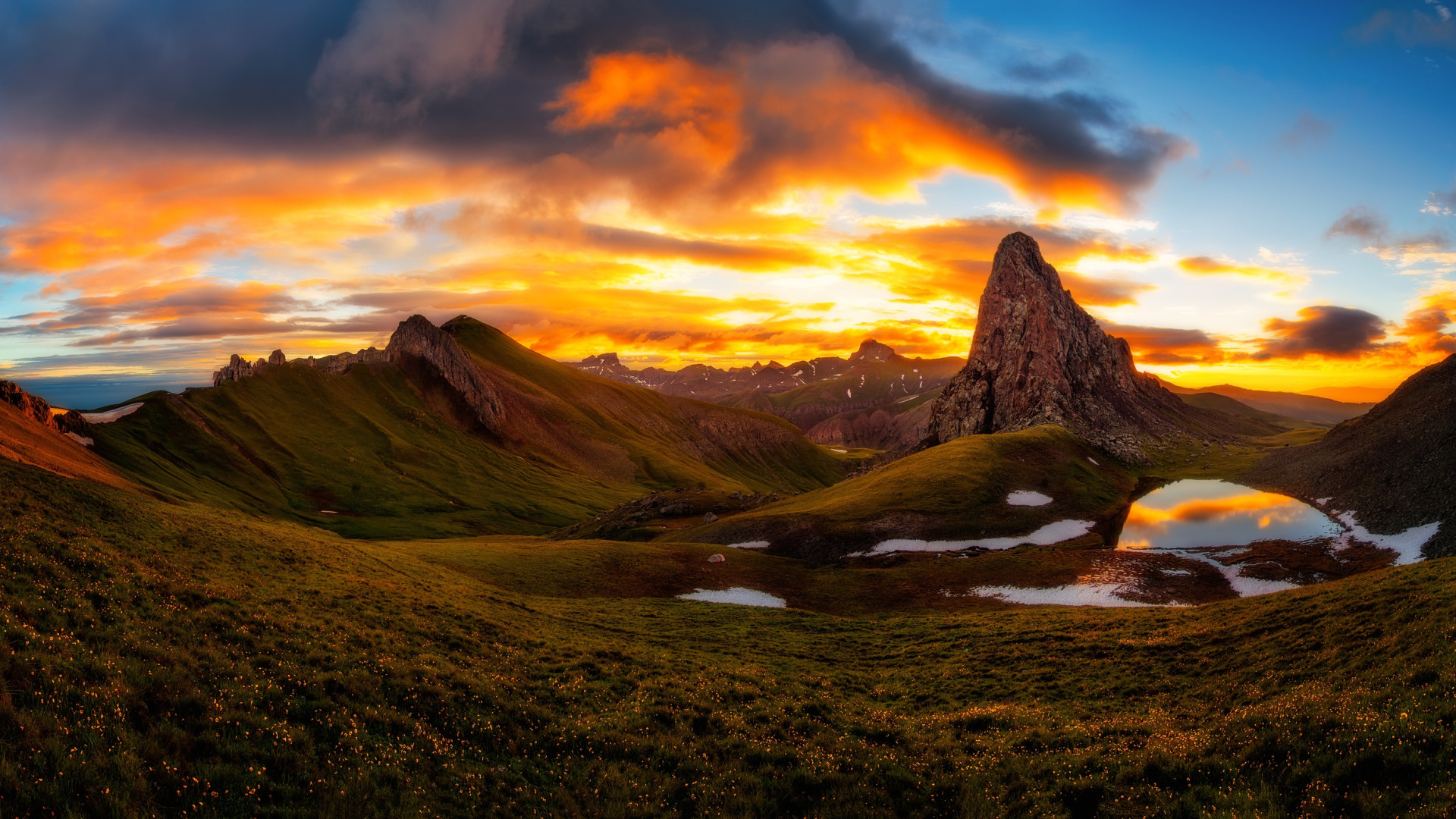 Download wallpaper dawn, morning, Colorado, San Juan Mountains, San ...