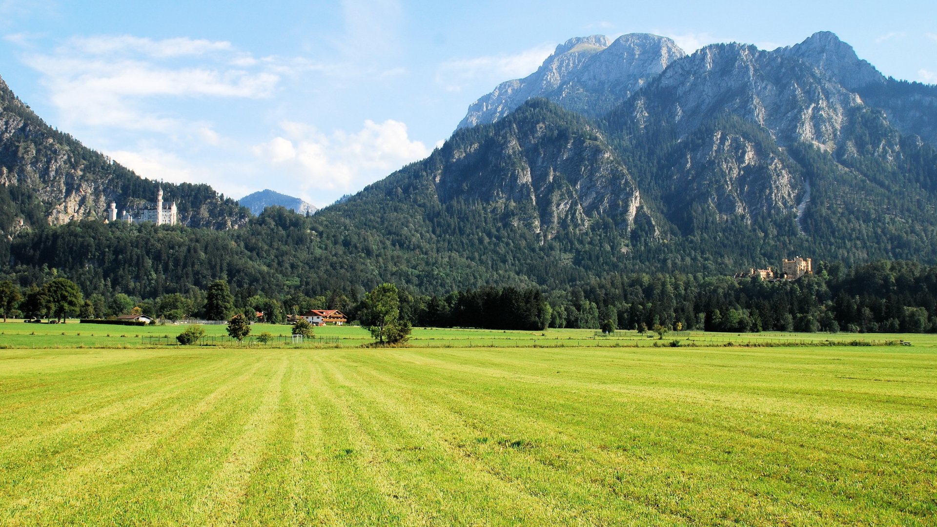 Download wallpaper landscape, mountains, nature, field, Germany, locks ...
